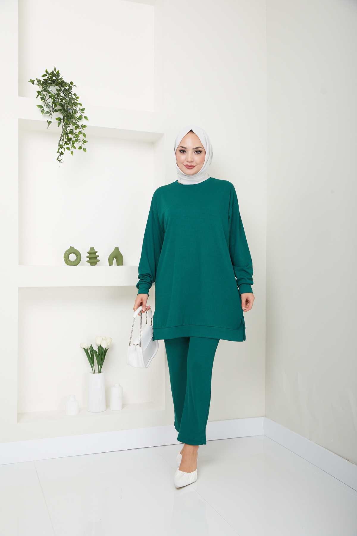VOLT CLOTHİNG-Hijab-Set aus Cordstoff für Damen - 2er-Set 1