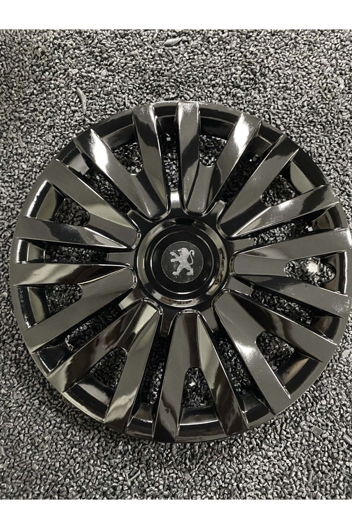 YILAPJANT Peugeot Partner 15" Inç Kırılmaz Jant Kapağı Siyah 4 Adet