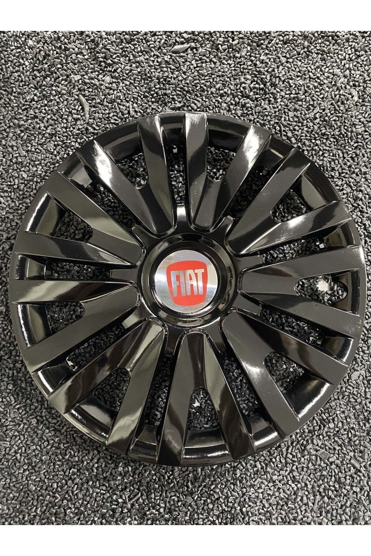 YILAPJANT Fiat Fiorino 15" Inç Kırılmaz Jant Kapağı Siyah 4 Adet