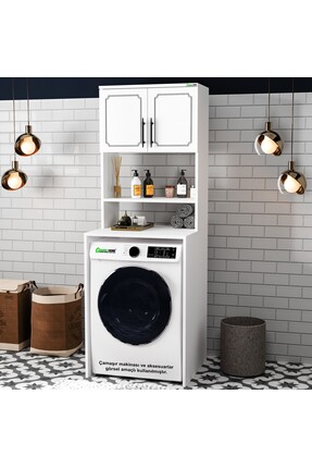 Muhteşem Çamaşır Makinesi Dolabı modeli dekorasyonu