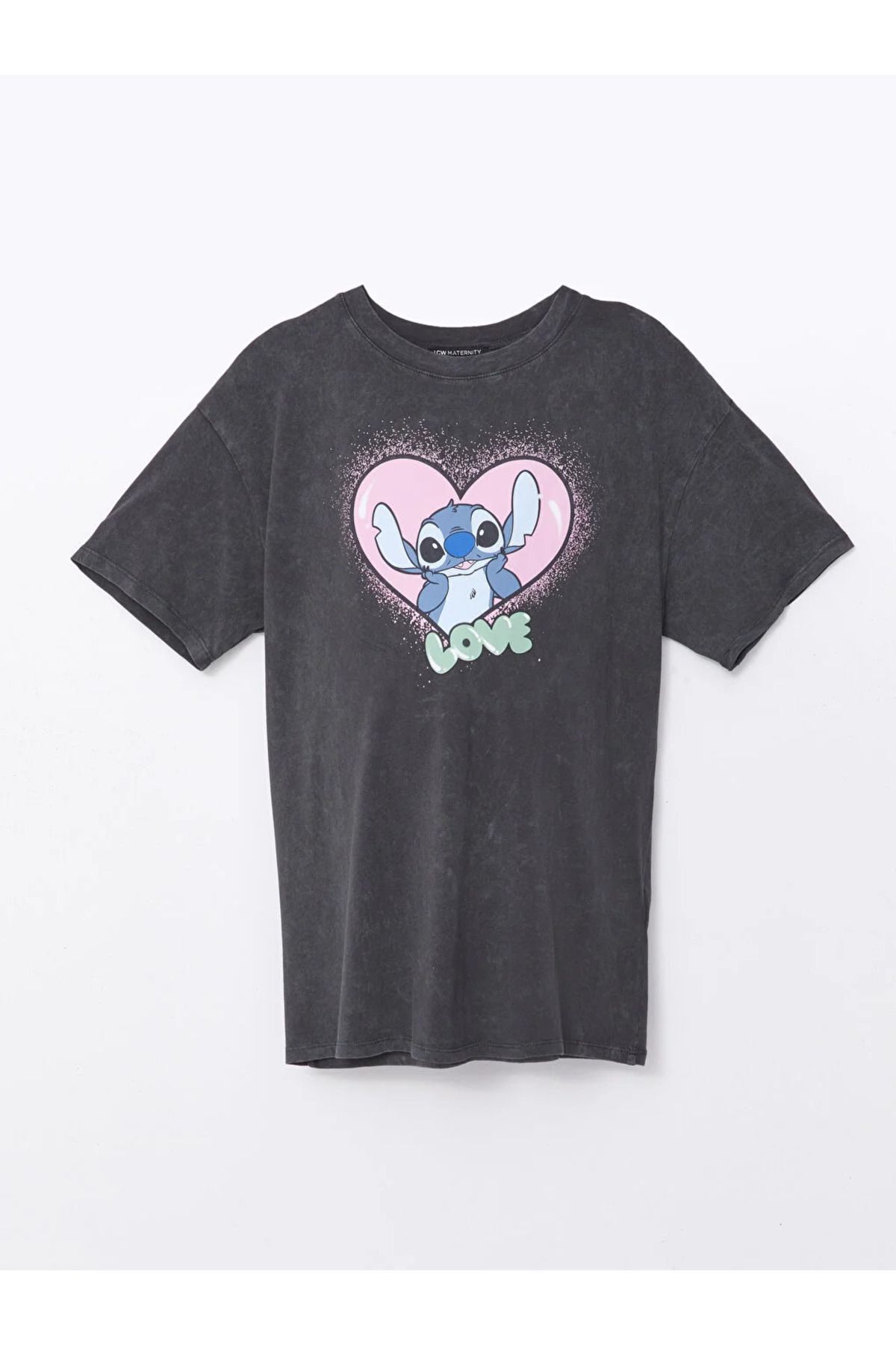 LC Waikiki-Kurzärmliges Umstands-T-Shirt mit Rundhalsausschnitt und Stitch-Print 1