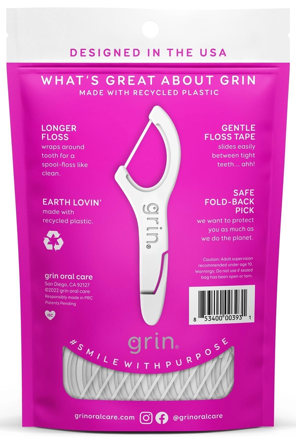Grin-Smooth Fork Dental Floss with Toothpicks 75 Pieces 2