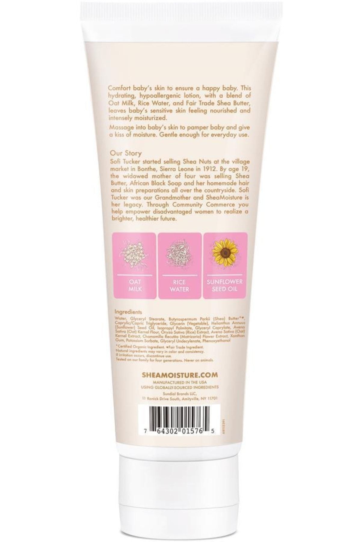 Shea Moisture Baby Yulaf Sütü Ve Pirinç Suyu Bebek Losyonu 237ml fotoğrafı 2 (önizleme)