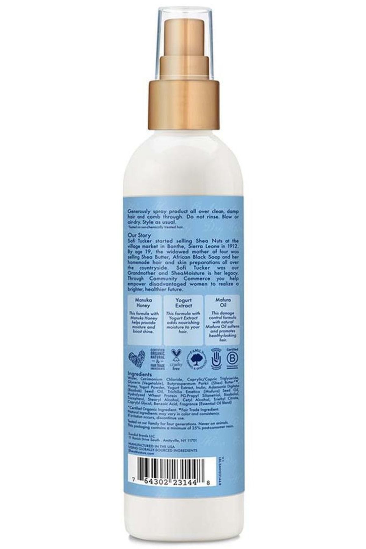 Manuka Balı Ve Yoğurt Durulanmayan Saç Bakım Spreyi 237ml — 764302231448 — تصویر 3 از 3