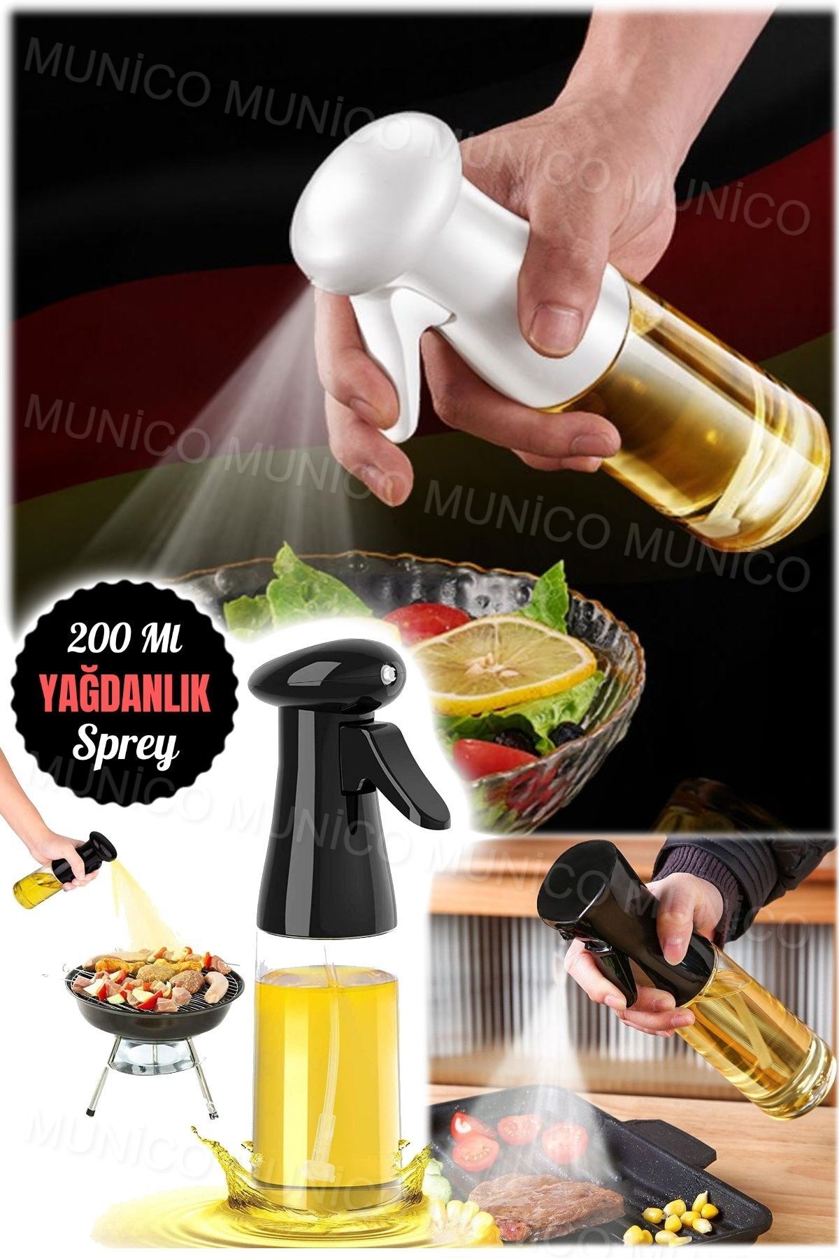 BBQ Oil Spray Bottle Outdoors Ideal Cooking Experience Oil Spray Bottle Professional Lubricant