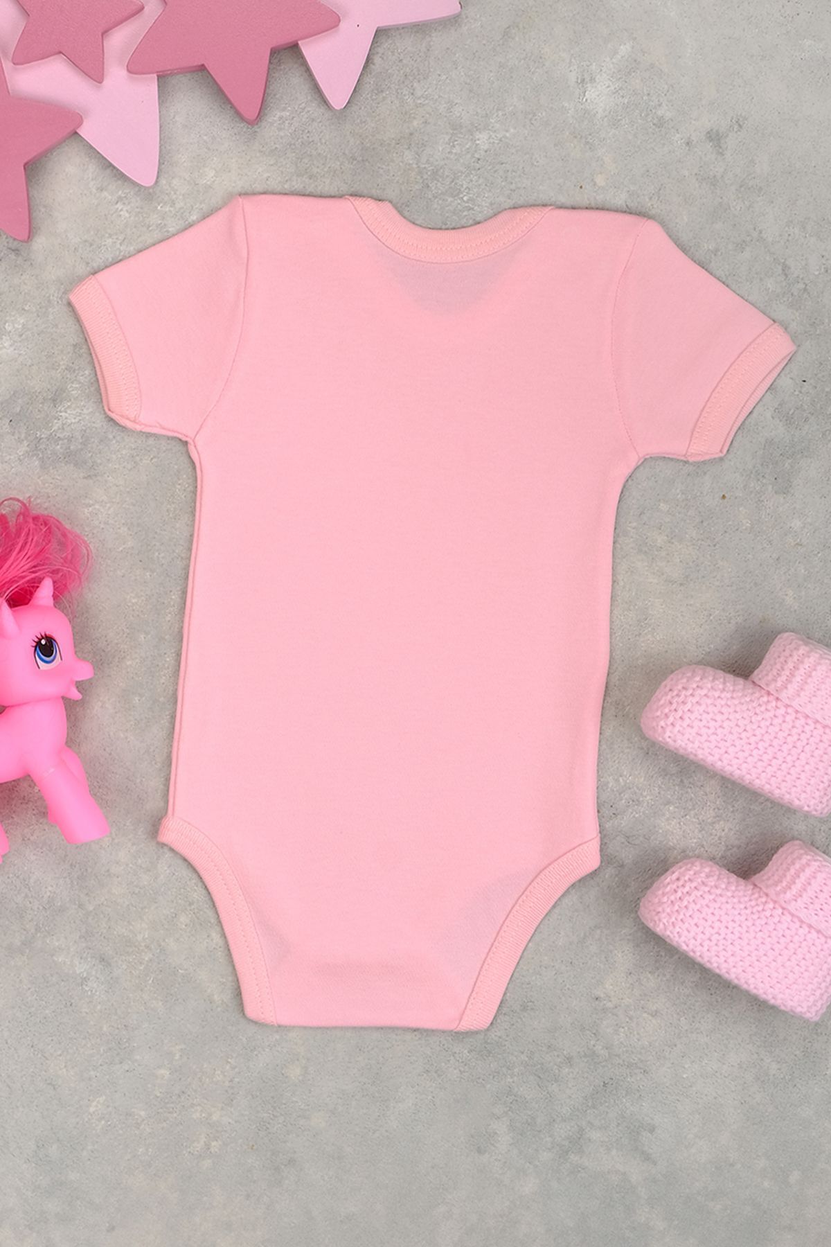 بادی نوزادی پسرانه – دخترانه صورتی bebetospik | ZBN-KISA-PEMBE-UYKUCUPEMBE اورجینال - تصویر 2