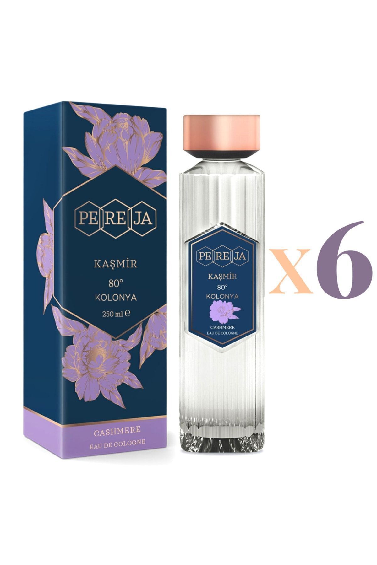 Pereja Parfümlü Kolonya Kaşmir 250ml 6lı Set