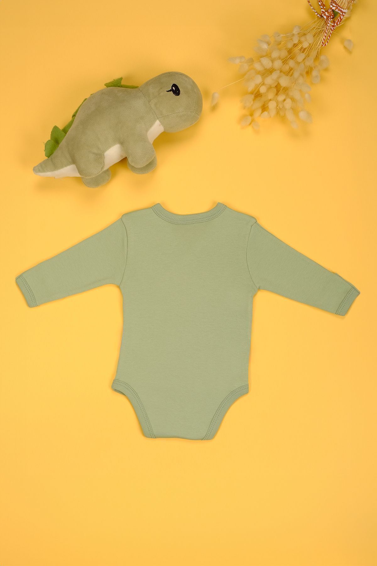 بادی نوزادی پسرانه – دخترانه خاکی bebetospik | UZUN-KOL-V-YAKA اورجینال - تصویر 2