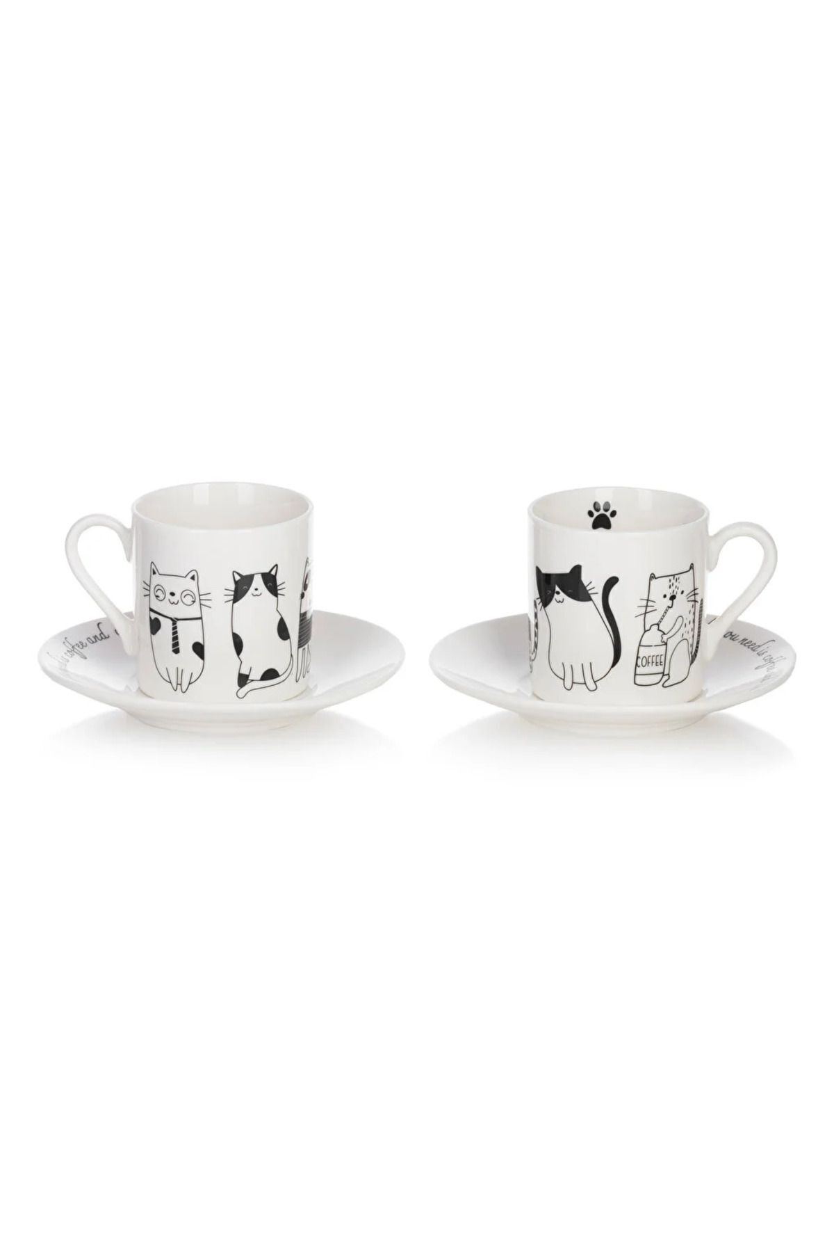 LC Waikiki-Lcw Home 2 Person Porcelain Coffee Cup Set 90 ml 5