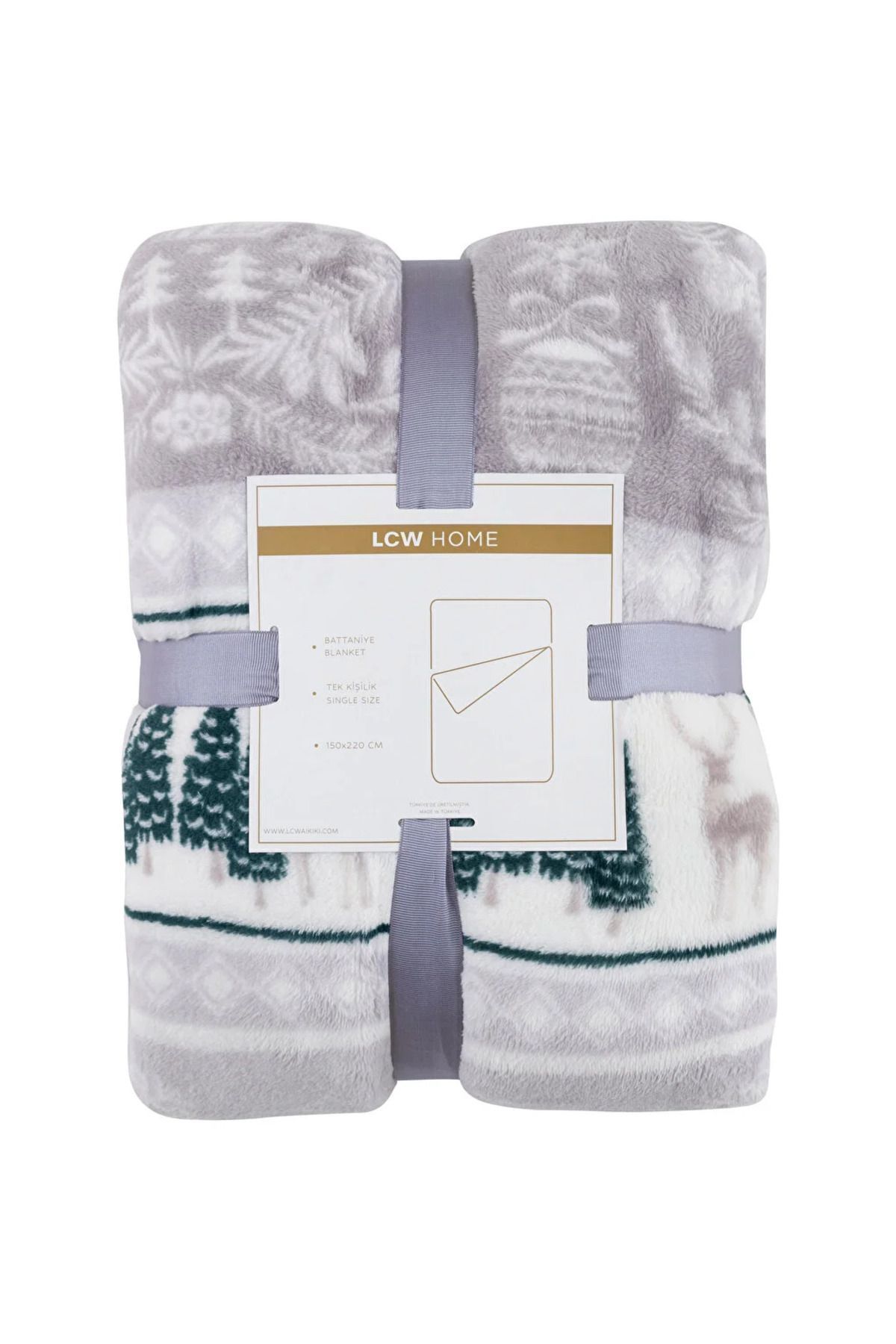 LC Waikiki-LCW HOME Patterned Welsoft Single Blanket 150x220 Cm 5