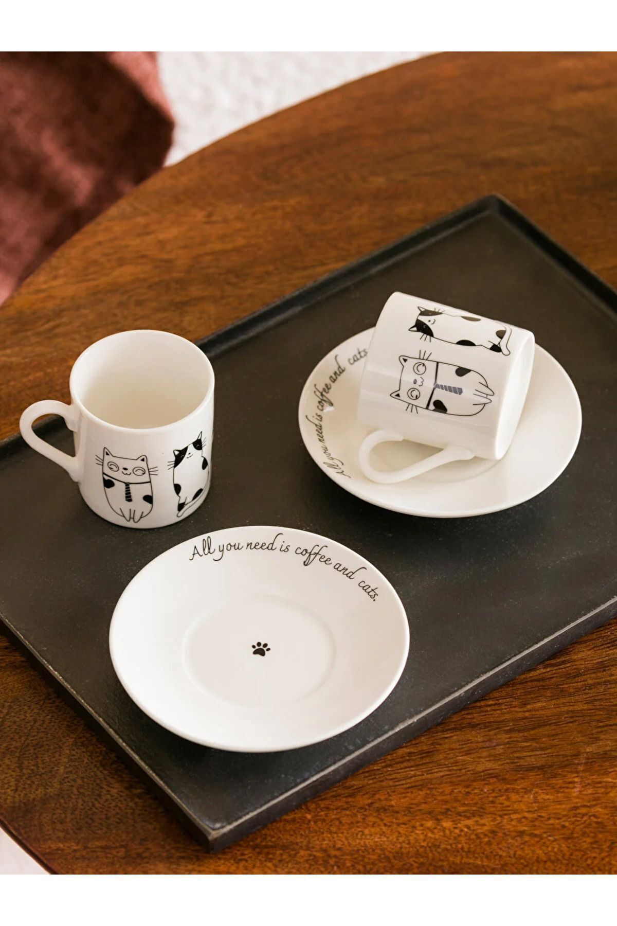 LC Waikiki-Lcw Home 2 Person Porcelain Coffee Cup Set 90 ml 3