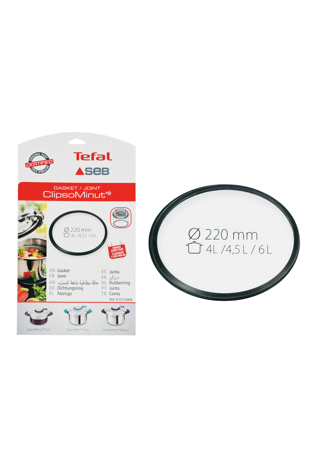 TEFAL ClipsoMinut 6LT, 4.5LT, 4LT Lastik X1010008