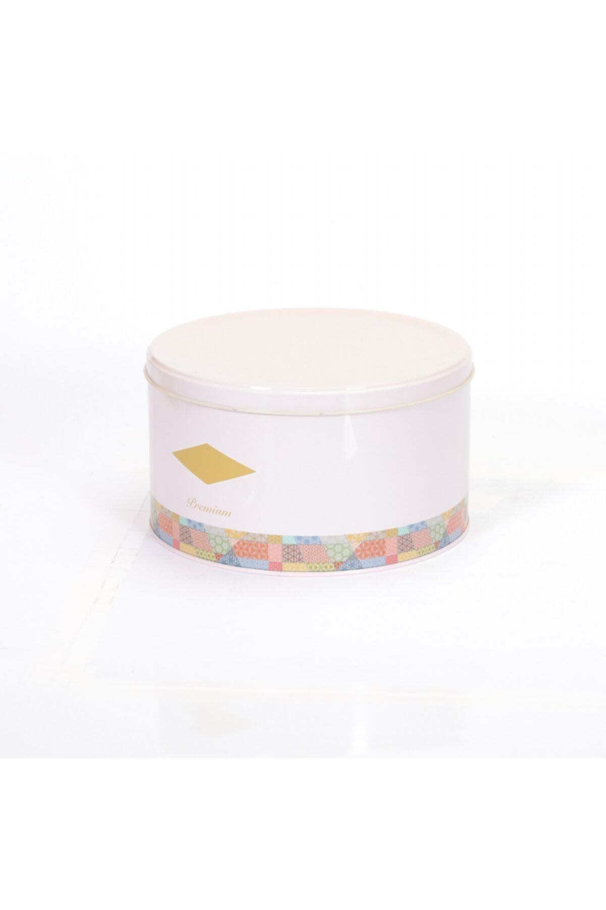 EVLE-Ef148-58 Morocco Pink Patterned Round Metal Storage Container 21.5 Cm 4