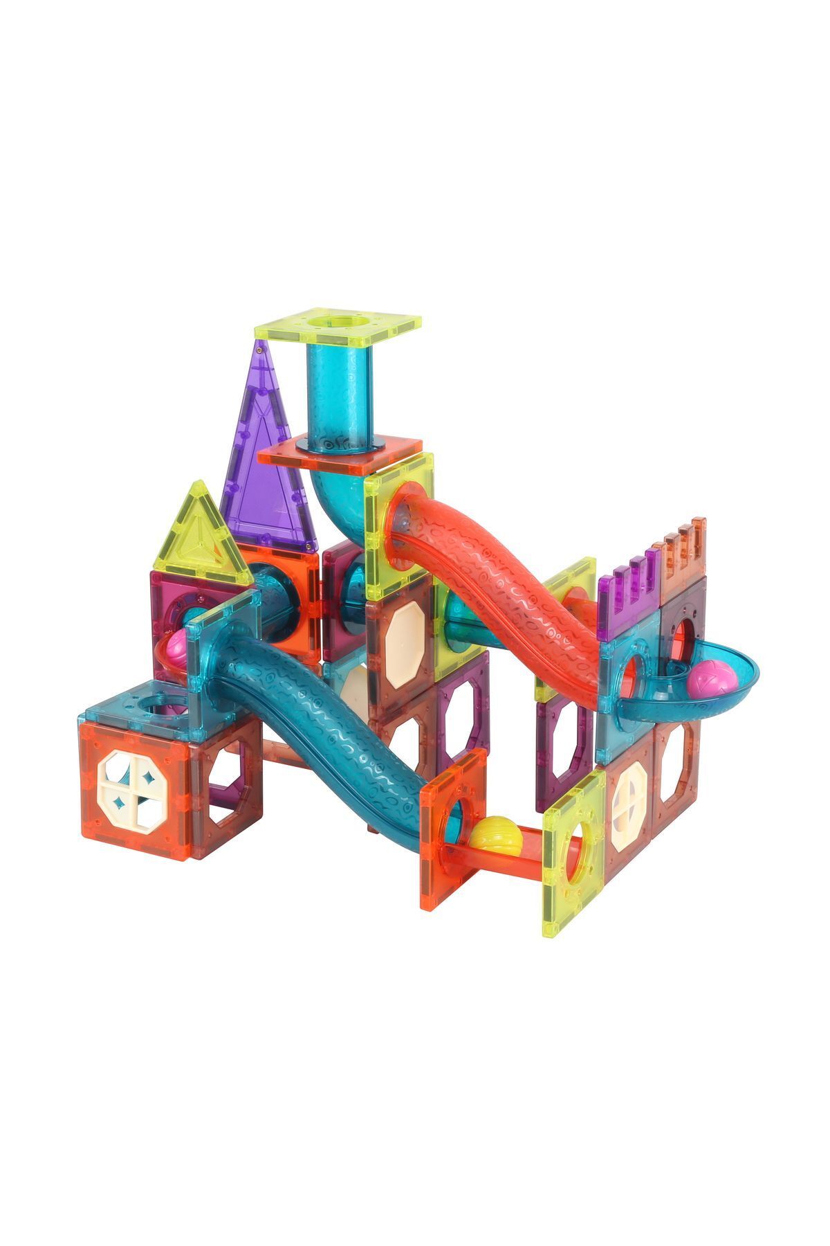 zenkid-Magblock 188 Pieces - Magnetic Blocks and Cylinders, Educational Toy, Brain Developing Game Set 7