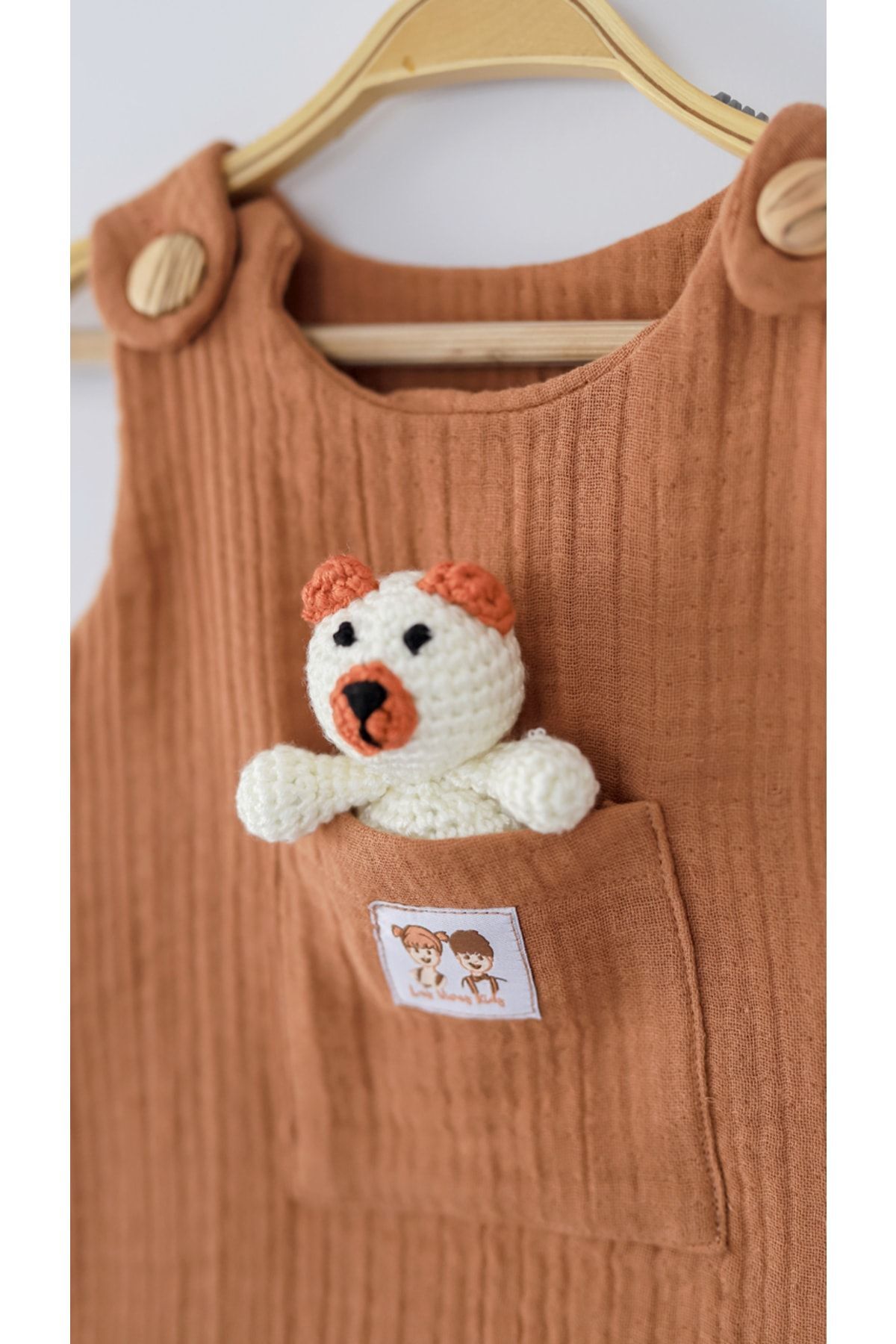 Specially Designed Baby and Children's Jumpsuit with Animal Figure Muslin Dungaree