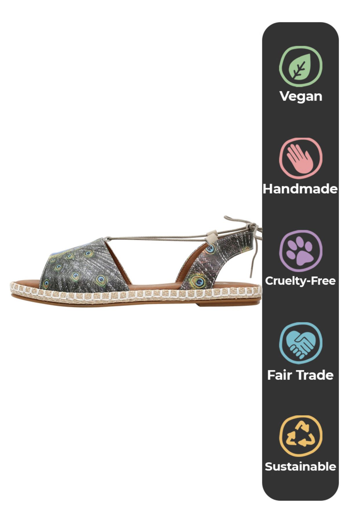 Dogo-Sandale albastre cu șireturi din piele vegană pentru femei - Designul All Beauty Is In You 7