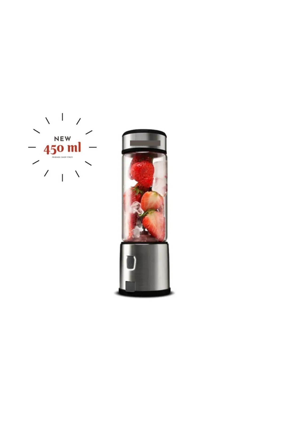 HEJARON-450 Ml Portable Metal Personal Blender Shake'n Smoothies Blender with Sharp Blades 2
