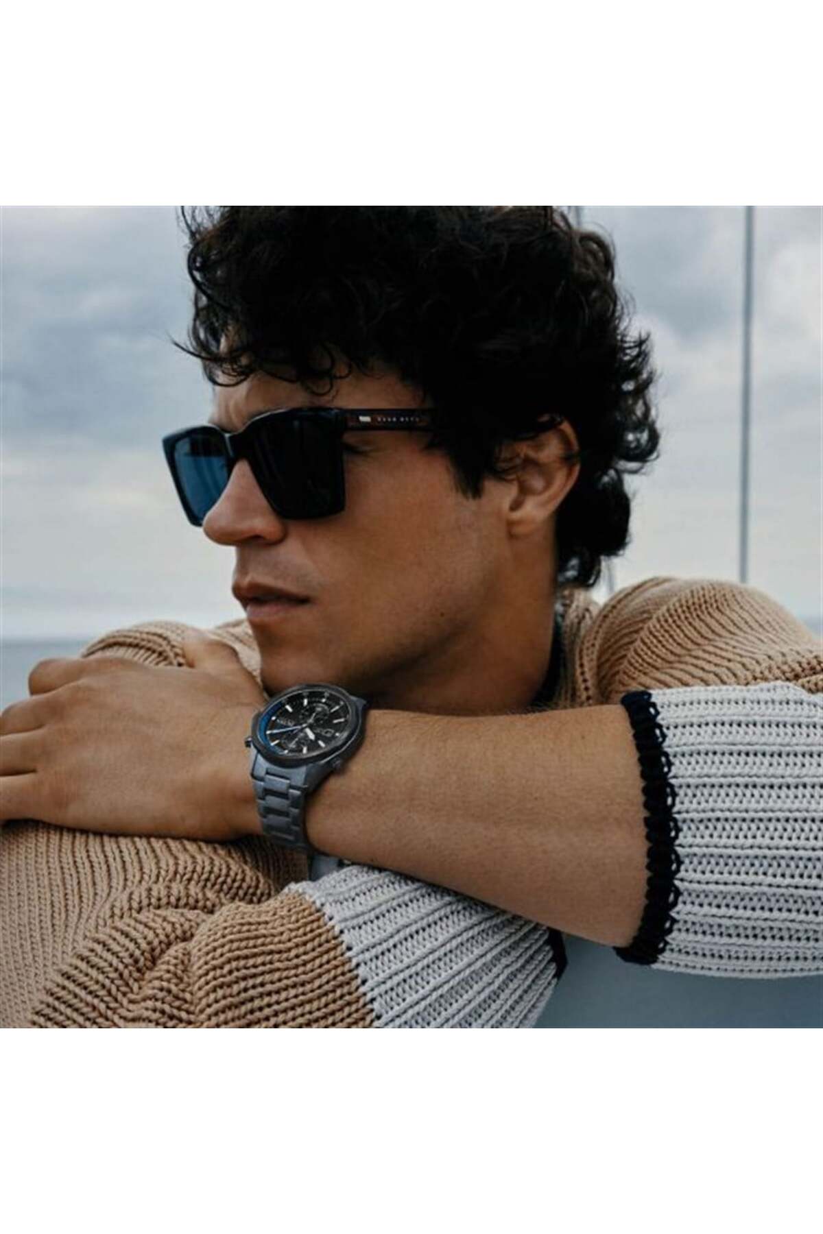 ساعت مردانه آبی سرمه ای باسBOSS | HB1513824 EAN:7613272416528 اورجینال - تصویر 5