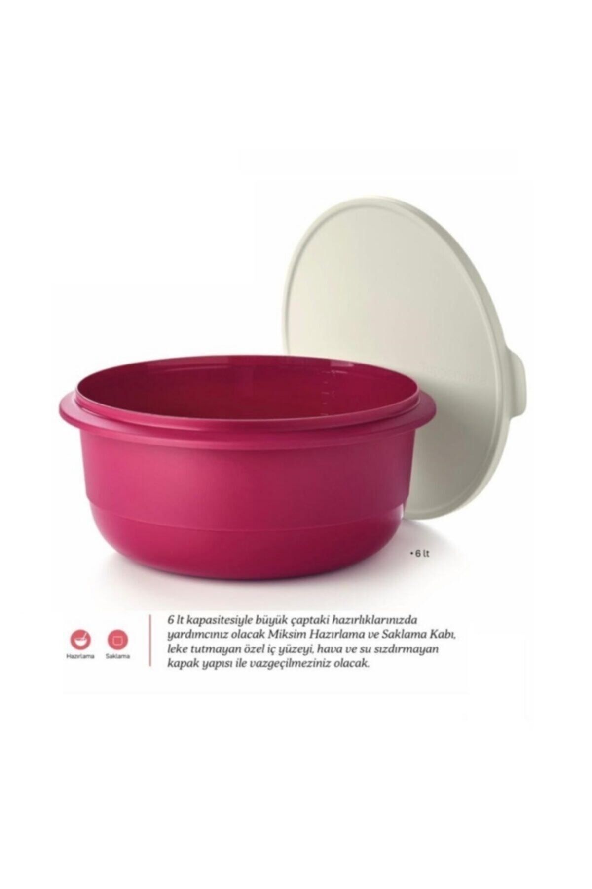 Tupperware-Miksim Preparation Storage Container 6 Liters Hsgl Fuchsia 2