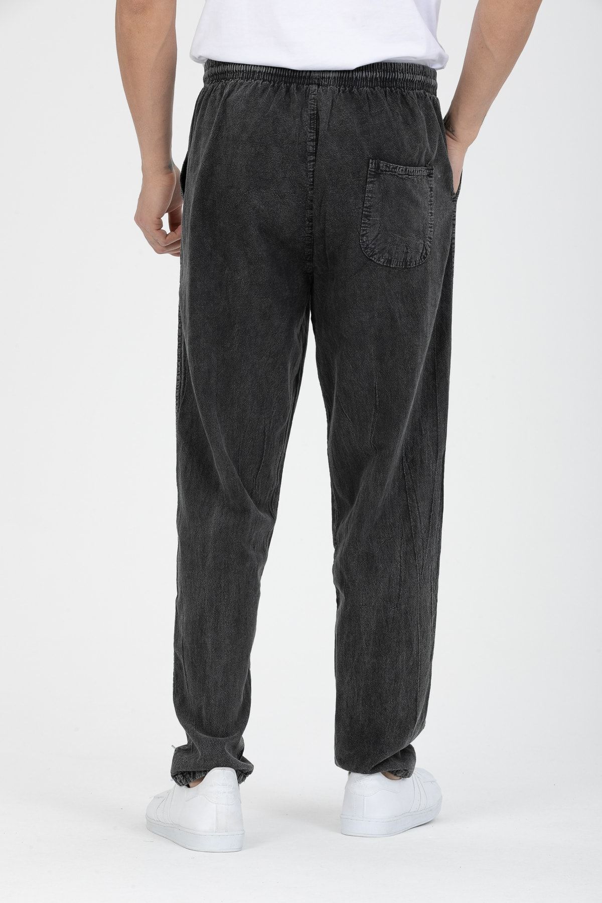 LECH STORE-Pantaloni 100% bumbac pentru bărbați, subțiri, cu talie elastică 7