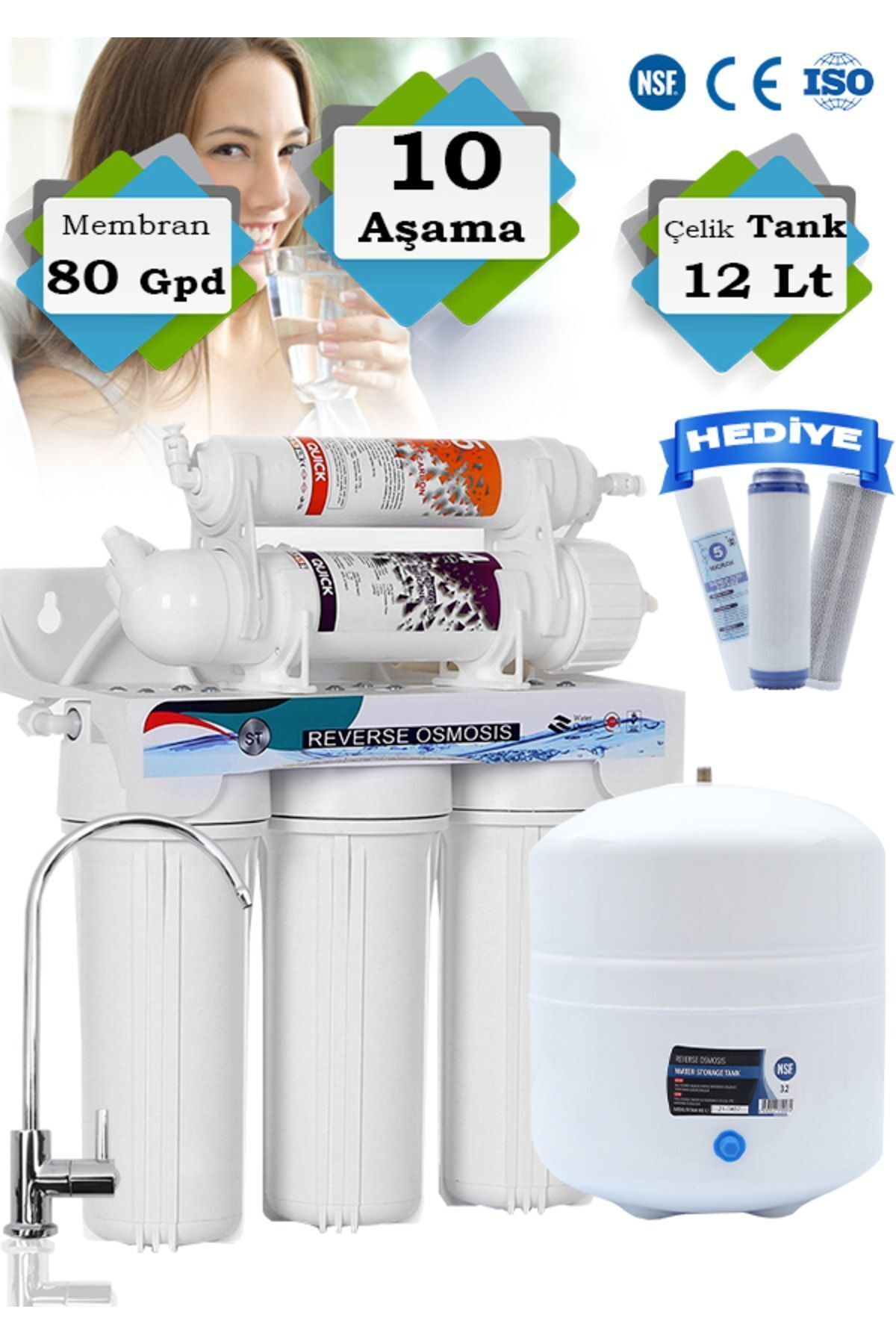 Dominar High Flow Capacity 10 Stage Water Purifier with Vontron Membrane Technology