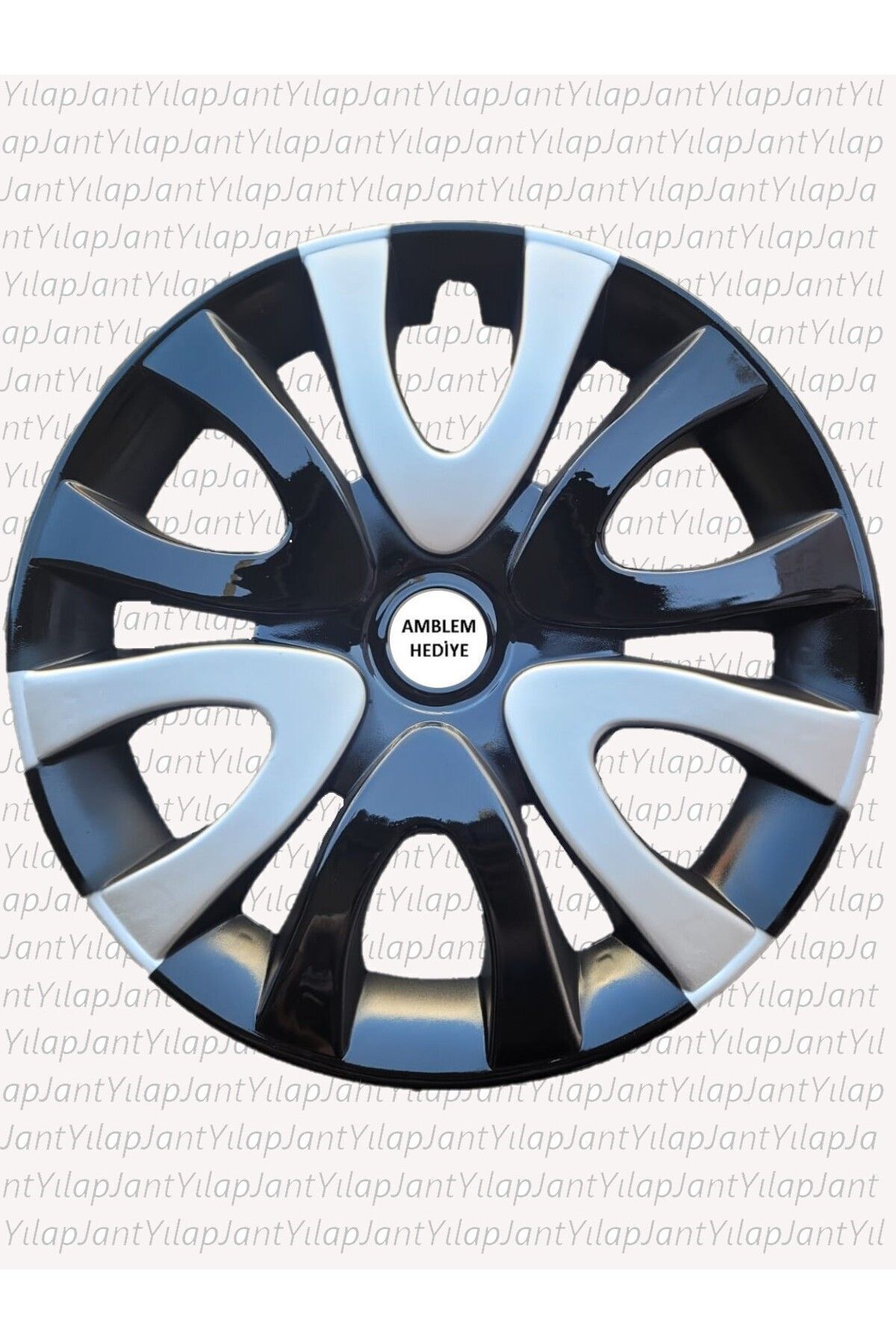 YILAPJANT Renault 15 Inc Siyah-gri Renkli Jant Kapağı Kırılmaz Reno