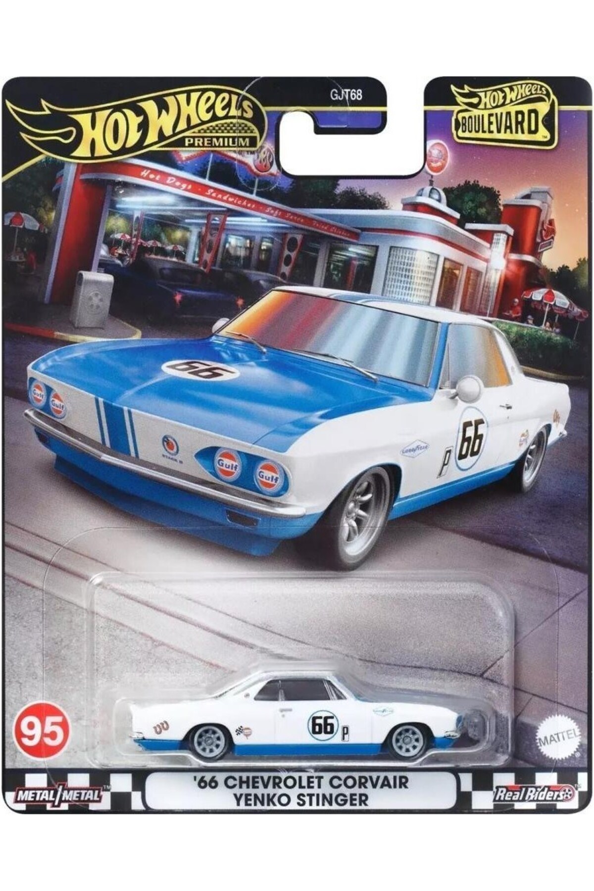 HOT WHEELS Boulevard Premium Araçlar GJT68 - HRT69 66 Chevrolet Corvaır Yenko Stınger fotoğrafı 3 (önizleme)