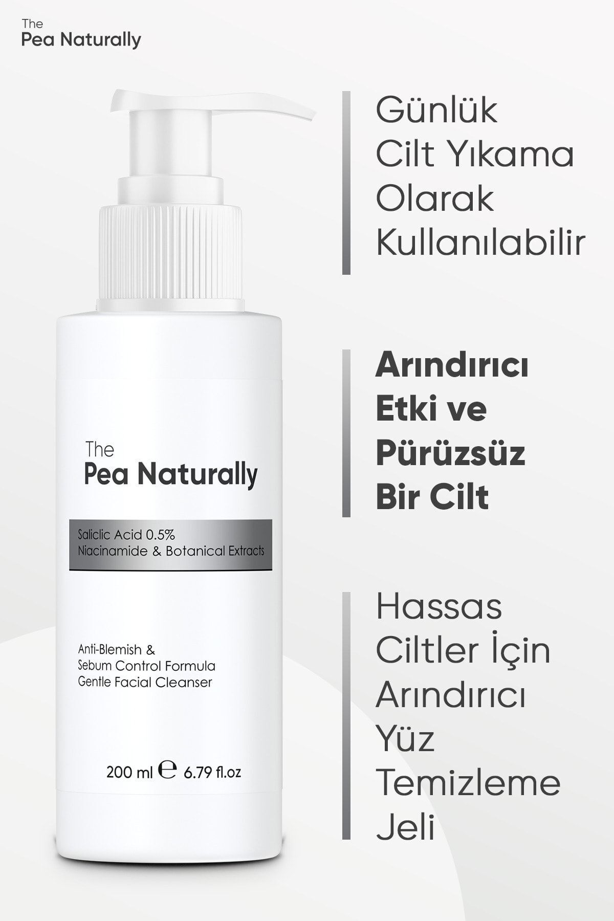 Akne & Siyah Nokta Karşıtı Yüz Temizleme Jeli 200 Ml — PNTRLY05 — تصویر 8 از 9