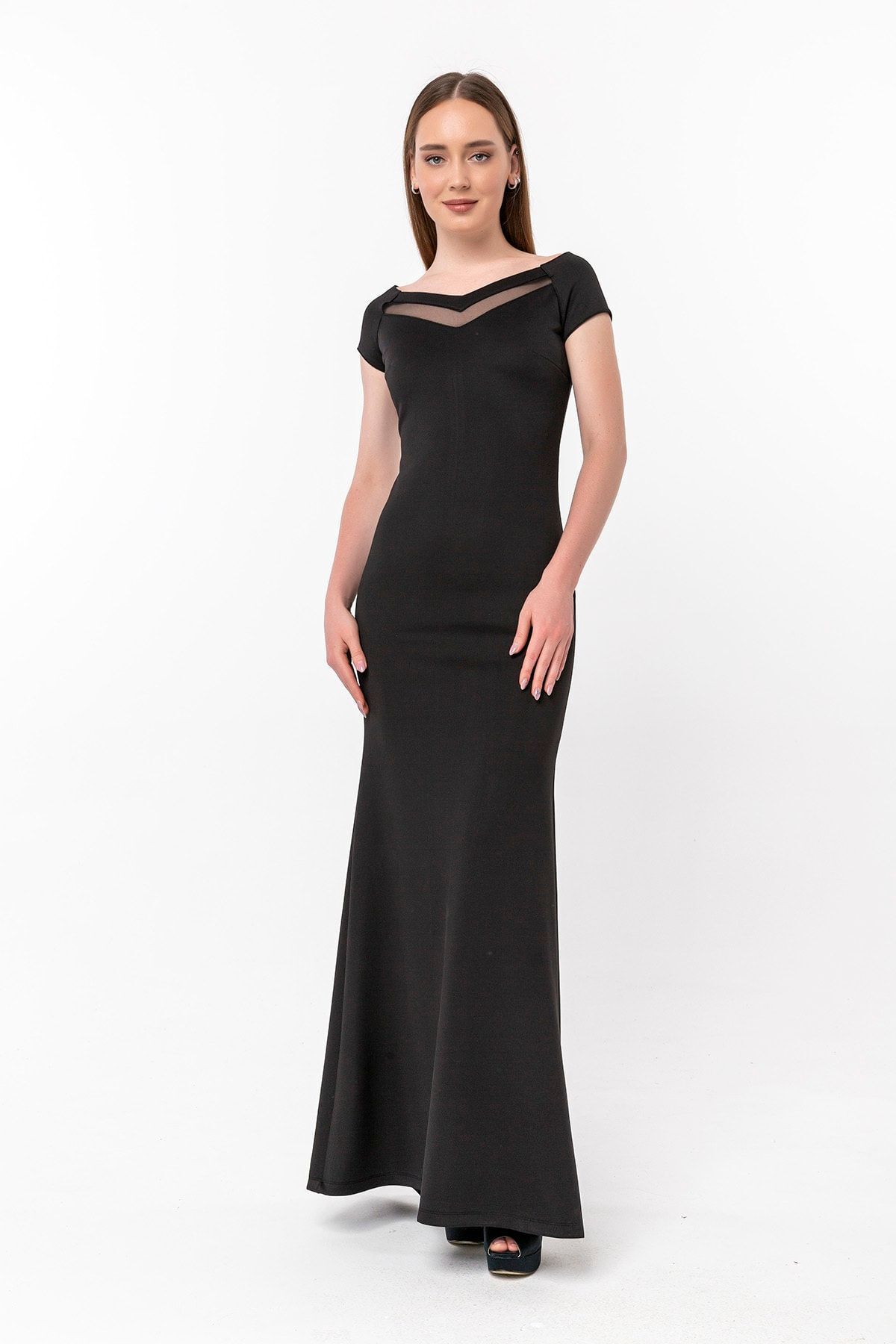 Laranor-Tulle Detailed Evening Dress 4