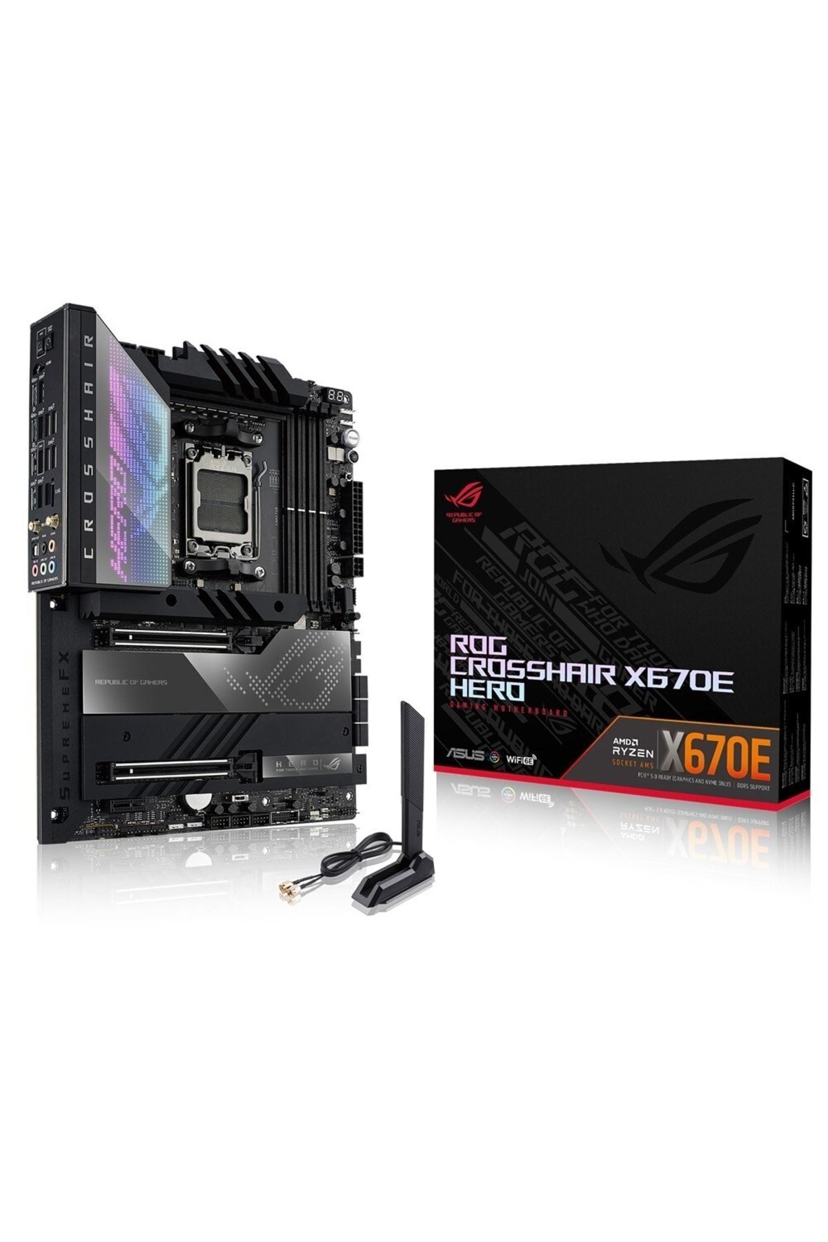 ASUS-Rog Crosshair X670e Hero Ddr5 6400mhz (oc) Socket Am5 M.2 Motherboard 2