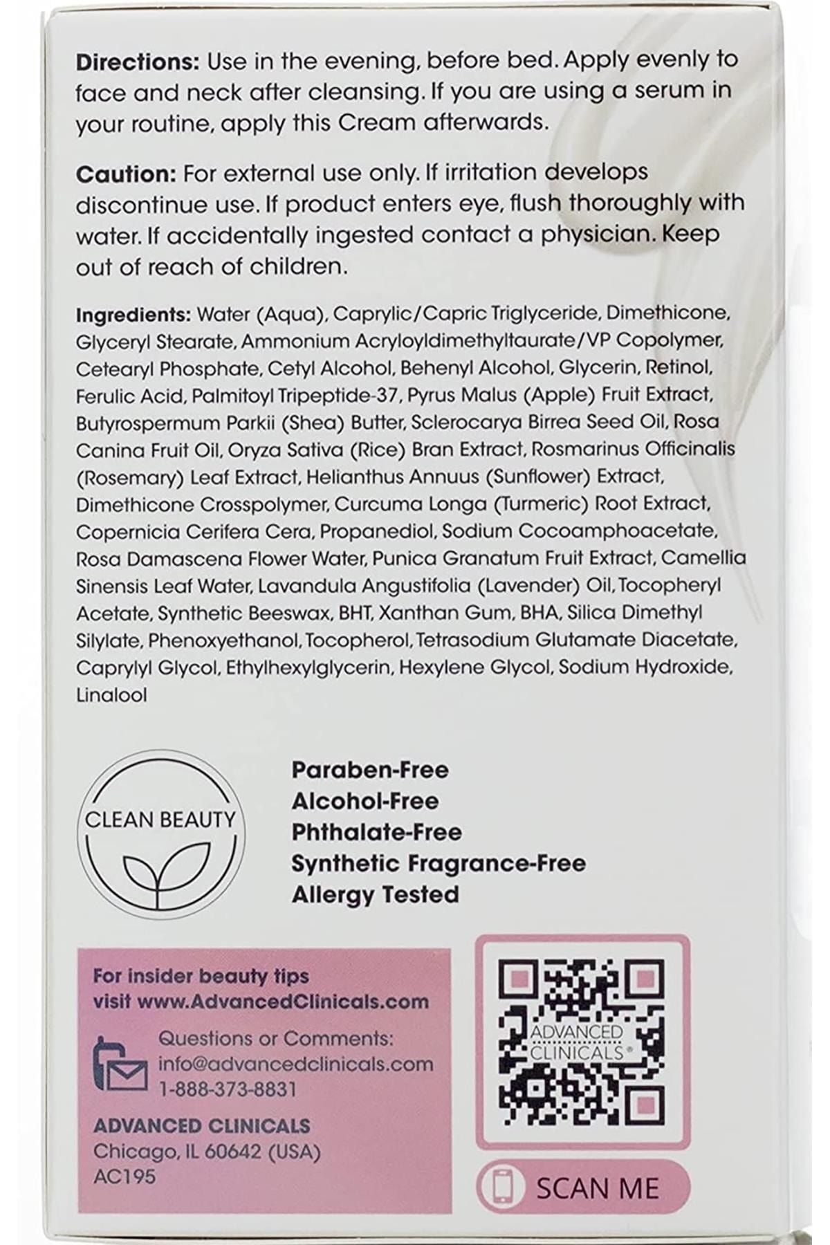 کرم صورت   ADVANCED CLİNİCALS | 8.104E+11 اورجینال - تصویر 6