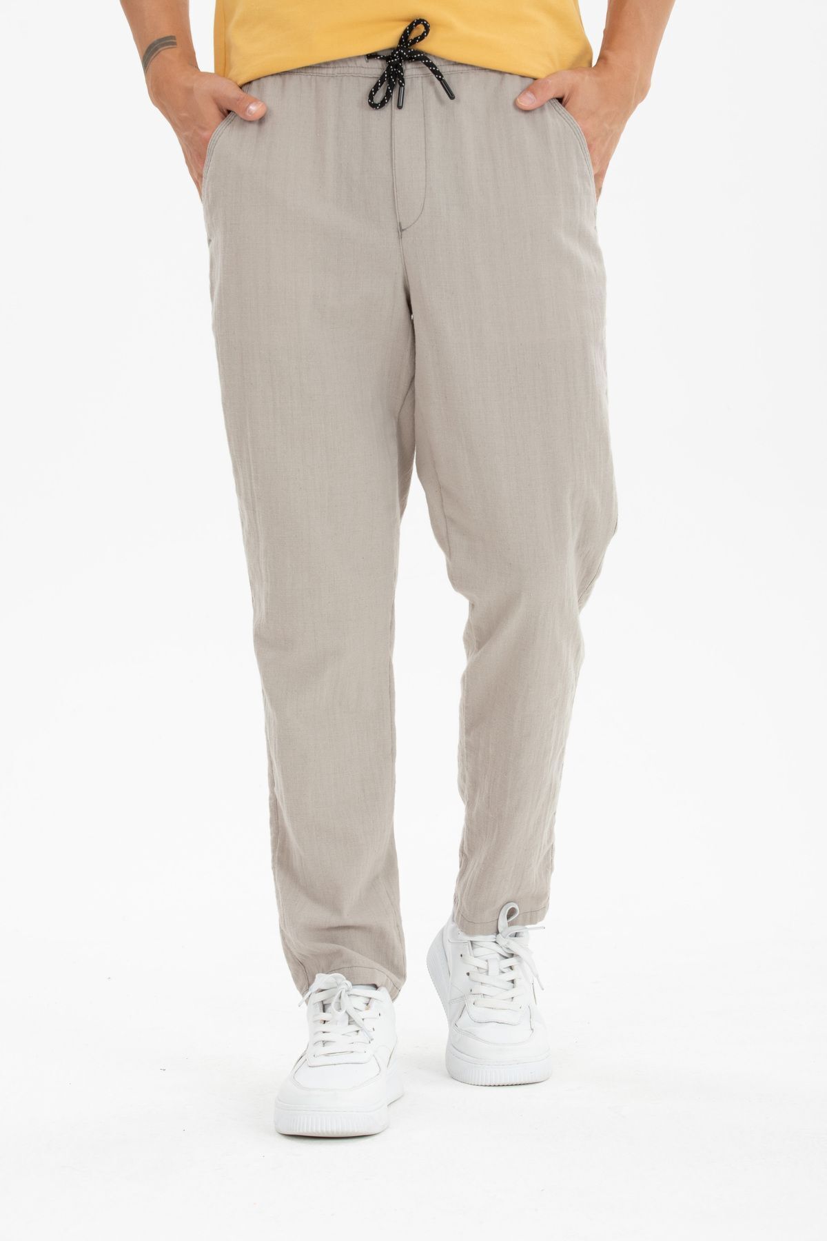 وایز شلوار مردانه کمر کشی ۱۰۰٪ کتان نخی