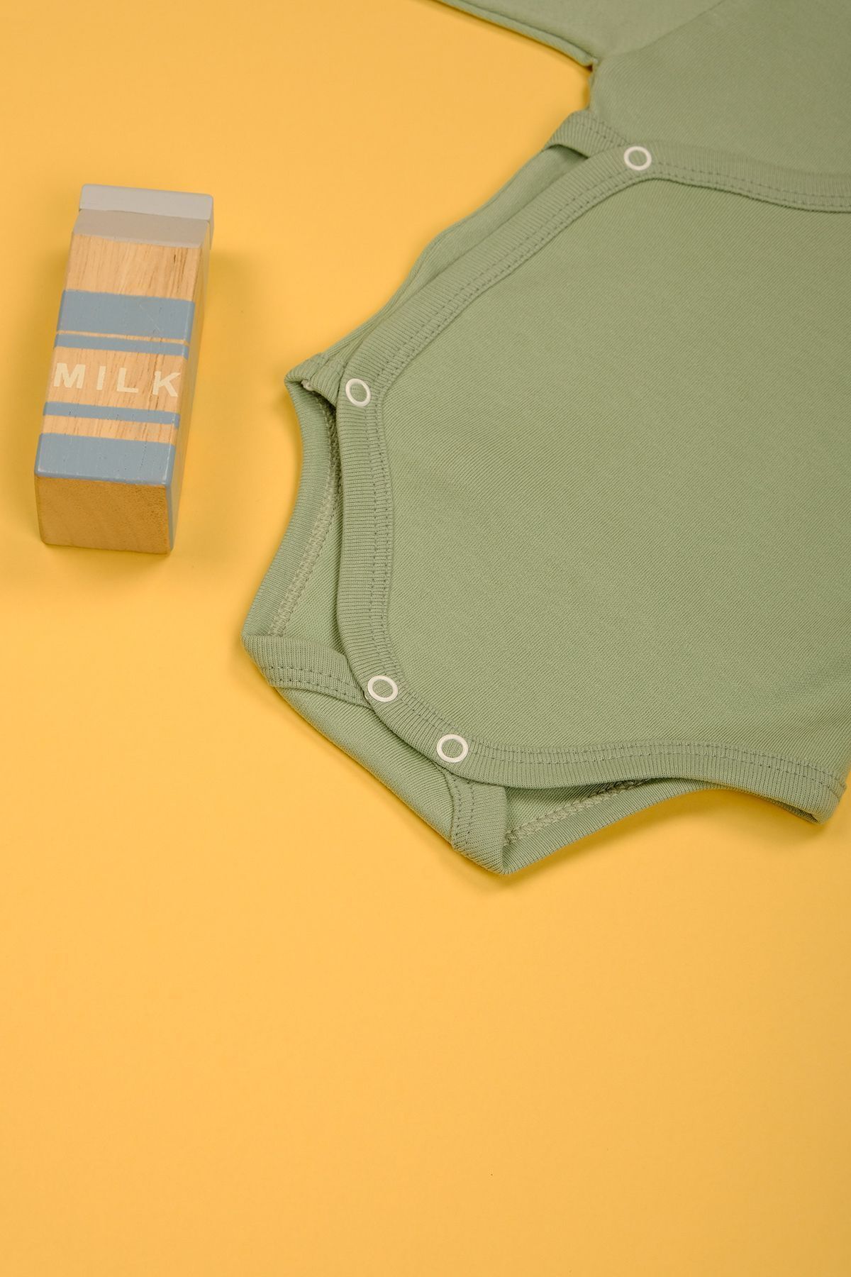 بادی نوزادی پسرانه – دخترانه خاکی bebetospik | UZUN-KOL-V-YAKA اورجینال - تصویر 5