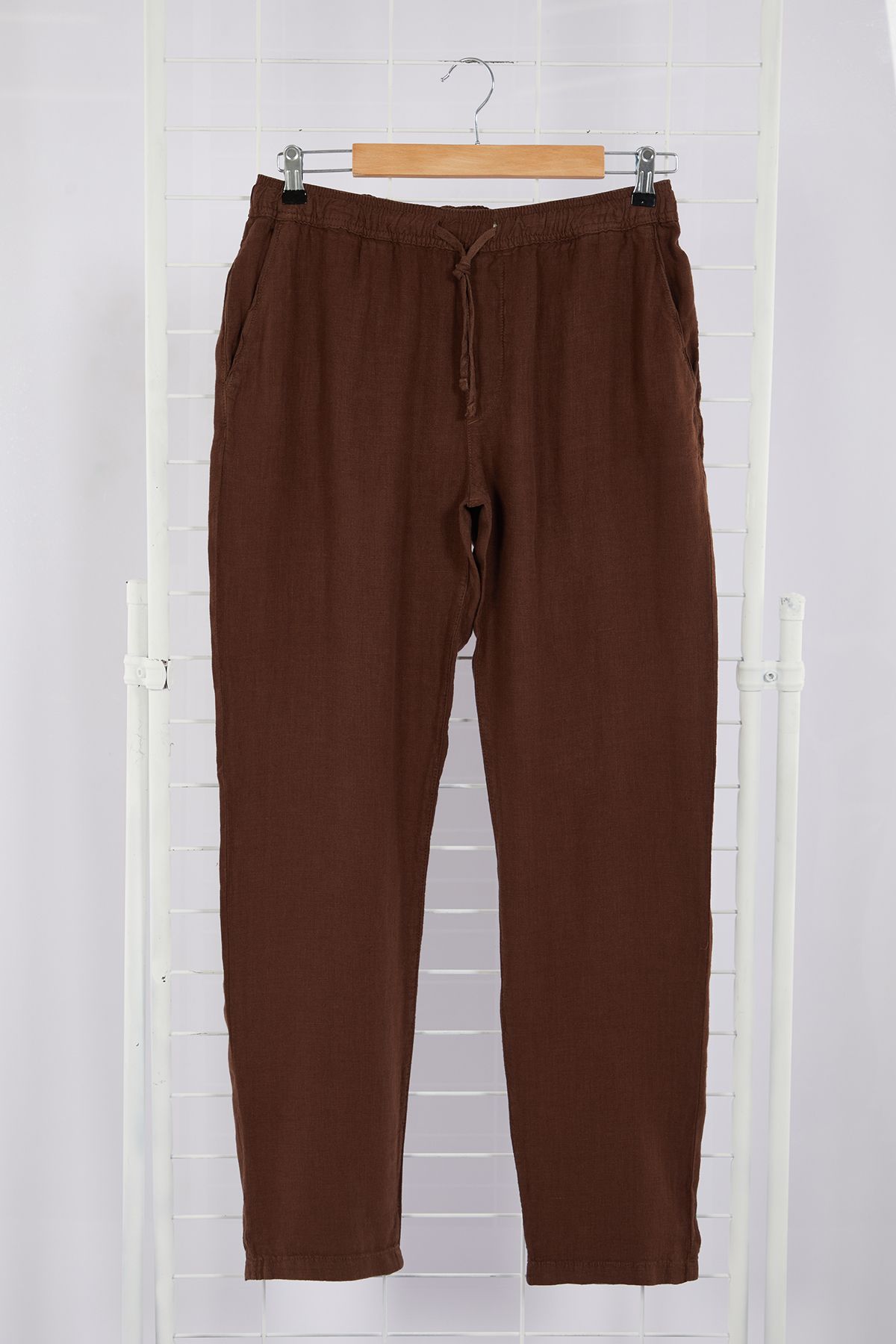trendyol-man-mens-beige-unifarben-high-waist