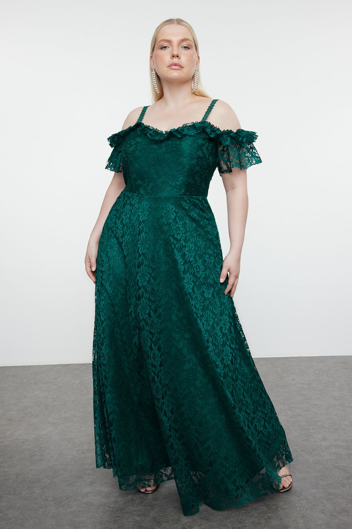 Ralph lauren green lace dress shop