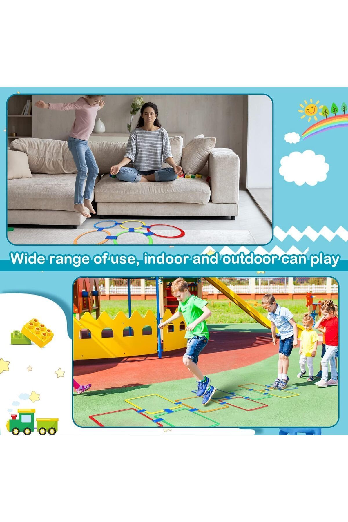 مجموعه دایرهای بازی حلقهای لیلی ۲۲ عددی – دایرههای آموزشی حسی ۲۷ سانتیمتری