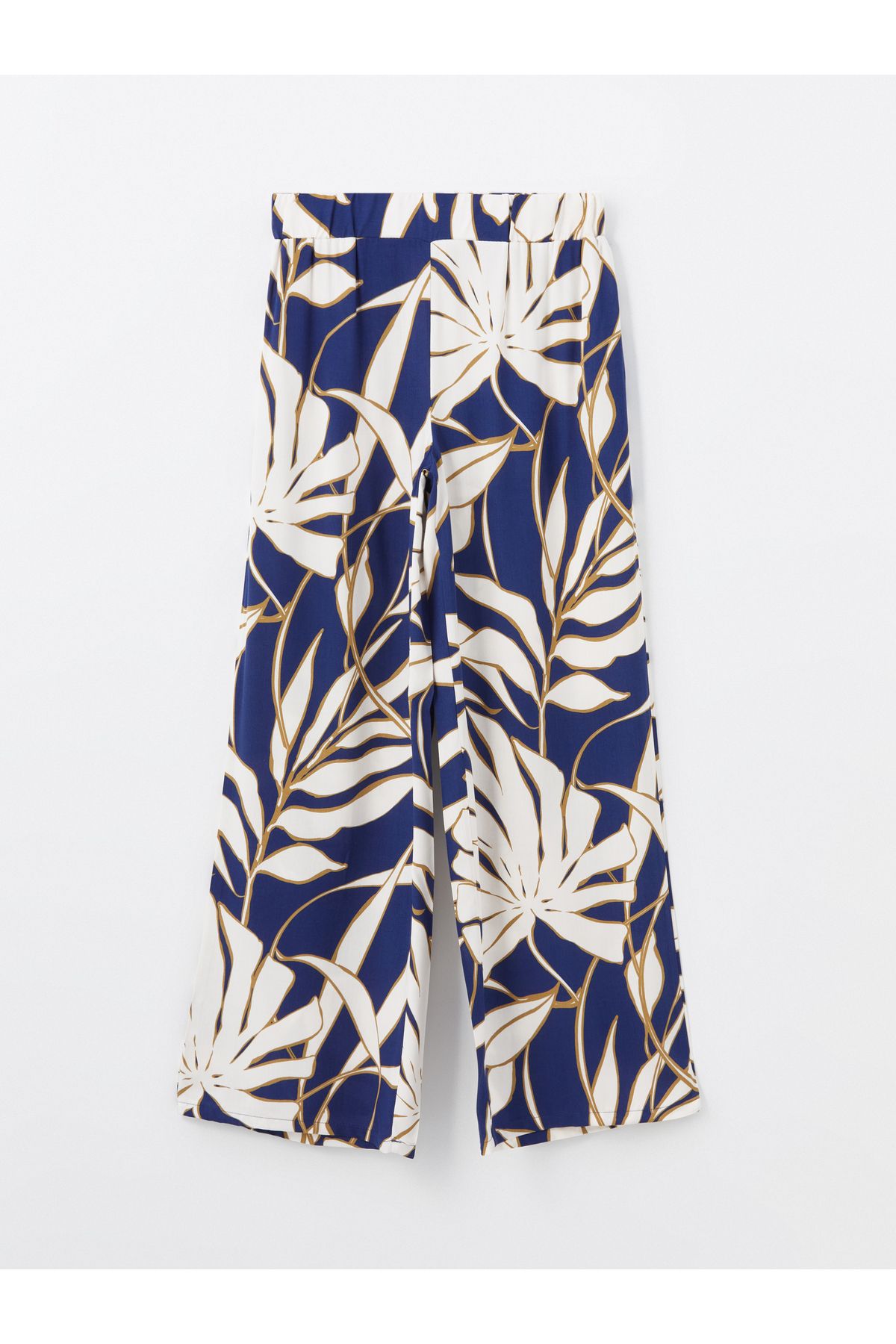 LC Waikiki-Patterned Comfortable Patterned Women's Trousers with Elastic Waist 6