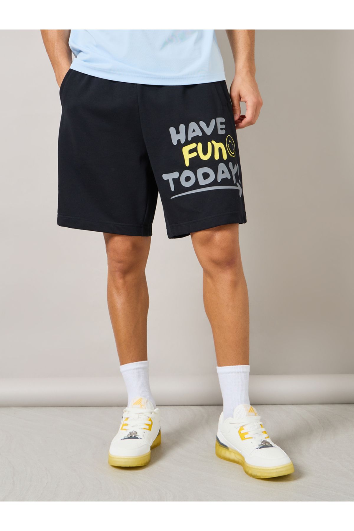 Anta-Emoji Print Lifestyle Knit Shorts 1