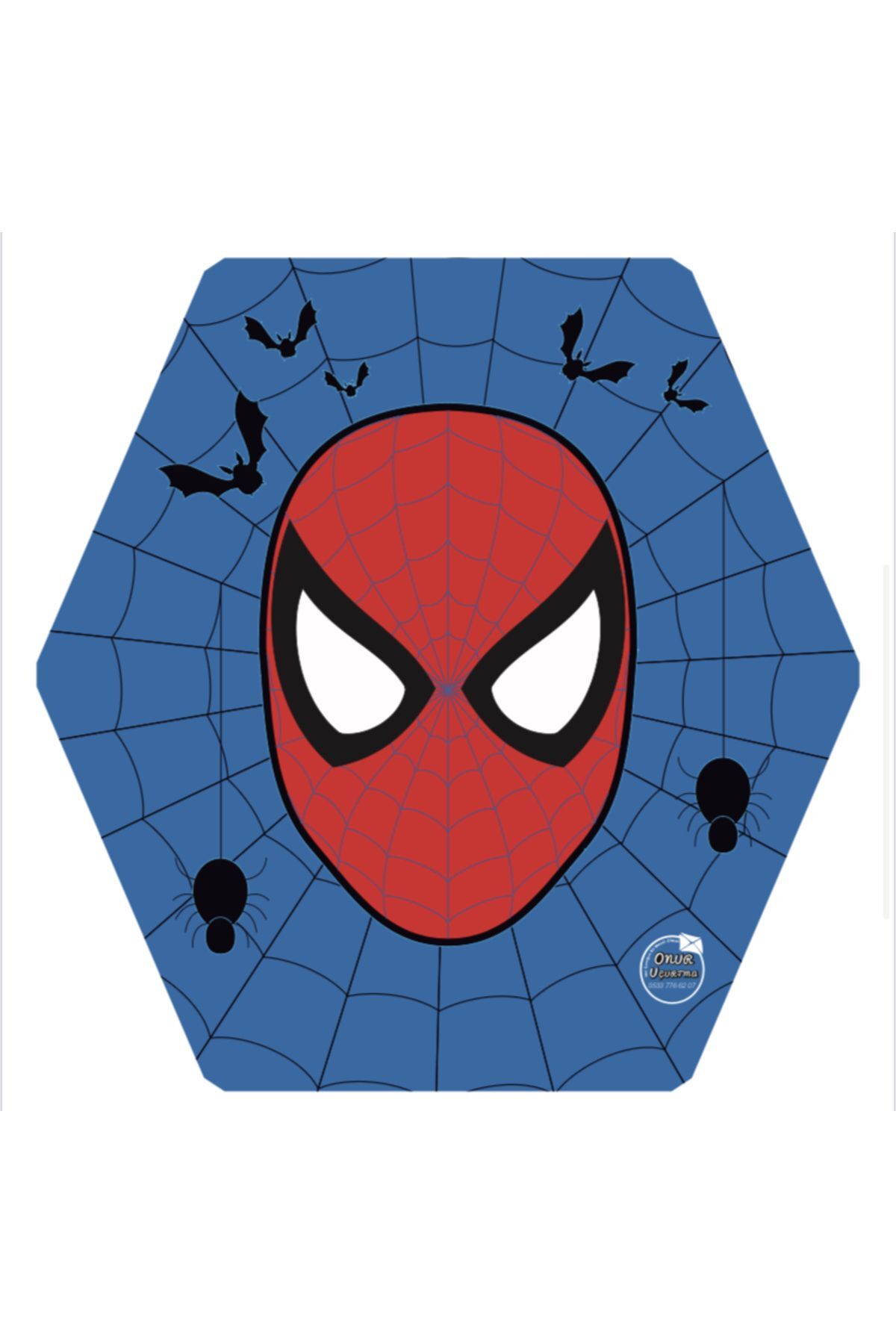 Onur uçurtma her çocuğun bir masalı olmalı Örümcek Adamlı Altıgen Uçurtma Mavi Renk