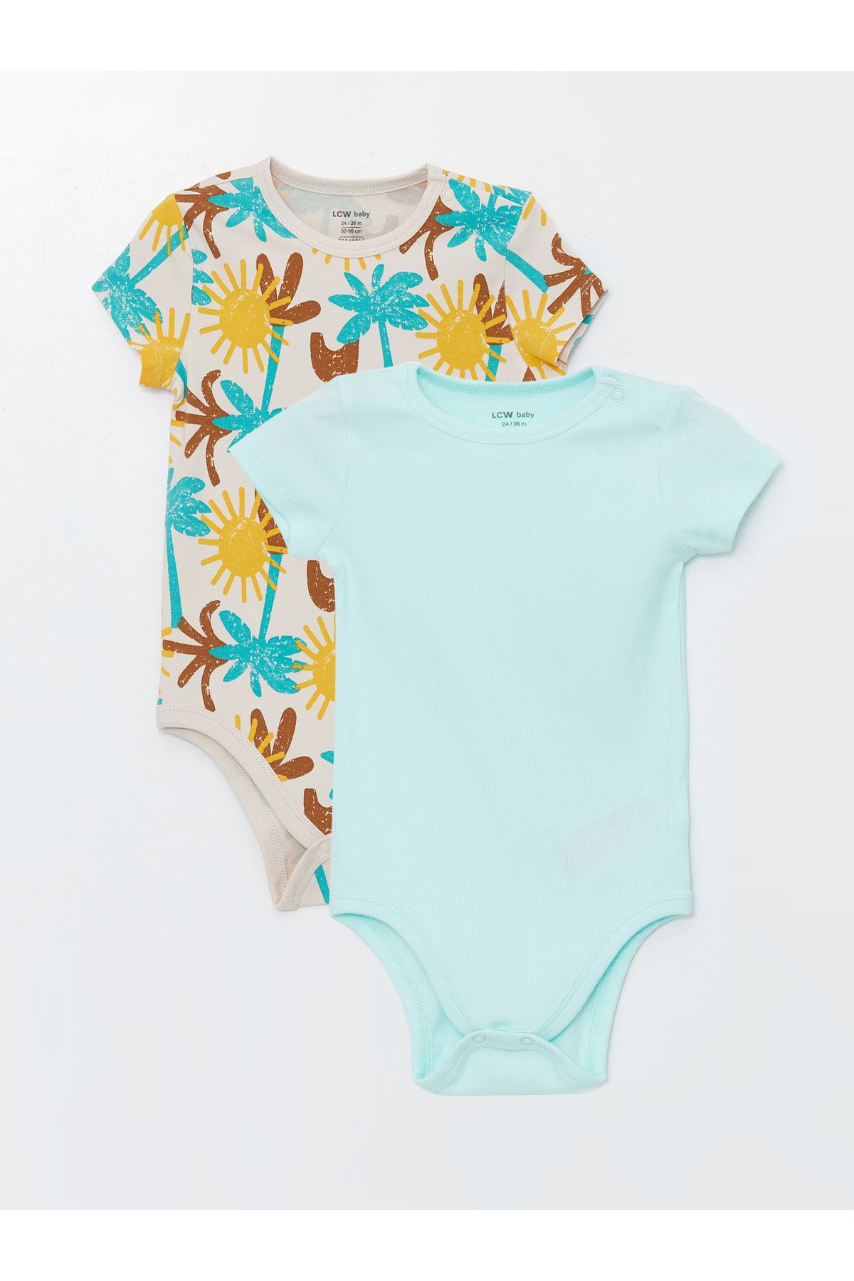 LC Waikiki Dwuczęściowy Zestaw Body Z Nadrukiem I Zatrzaskami Dla Chłopca Mężczyzna - 3–6 months
