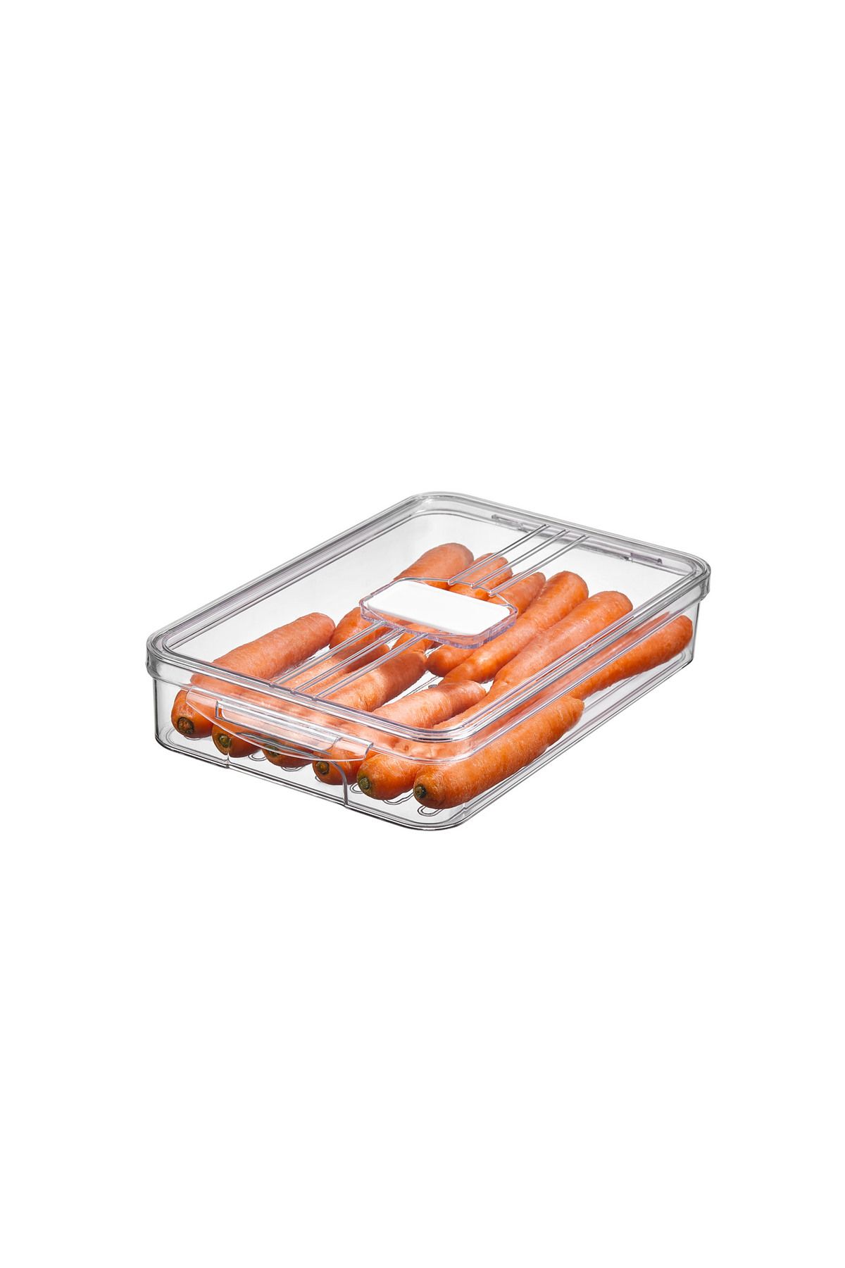 Eva Mia-3 Lt Frostora Transparent Refrigerator Organizer with Lid - 4X Storage Container and Organizer 2