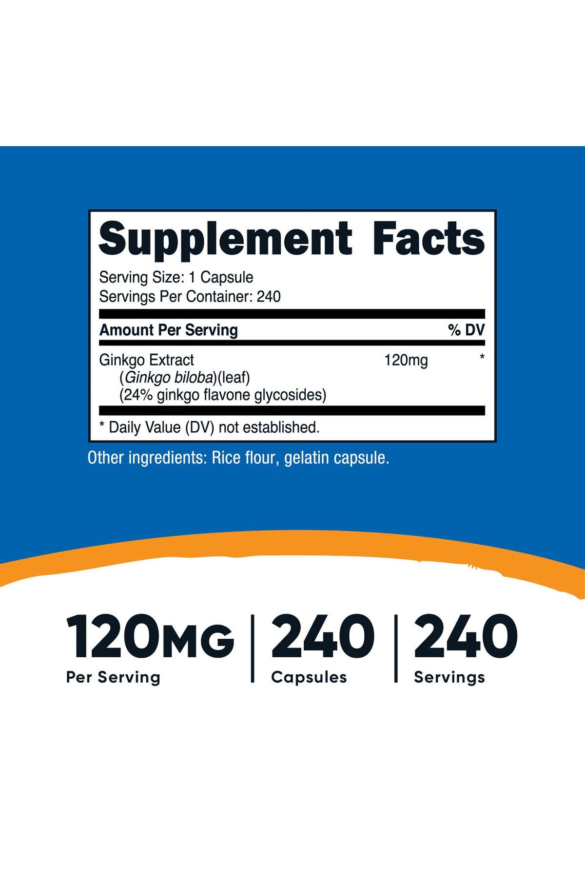 Nutricost-Ginkgo Biloba 120 mg 240 Capsules - Support, Blood Circulation and Memory Support 2