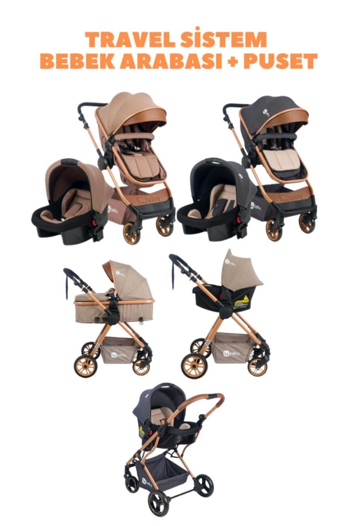 TURHAN BEBE Çeyiz Seti Bebek Arabası Puset  Anne Yanı Beşik  Asansörlü Mama Sandalyesi Yürüteç Hamak Beşik fotoğrafı 3 (önizleme)