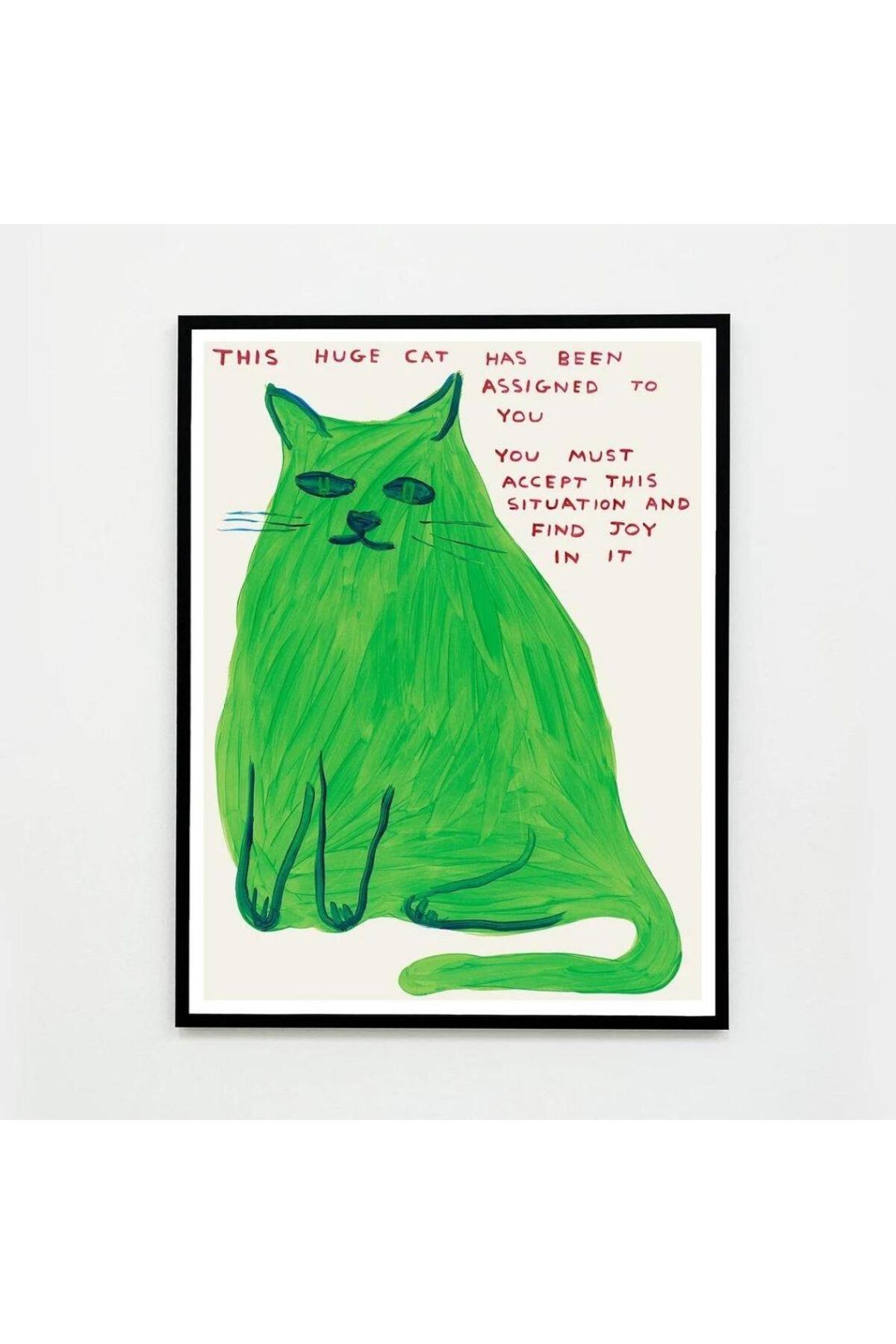 This Giant Cat Design Lithography Art Poster