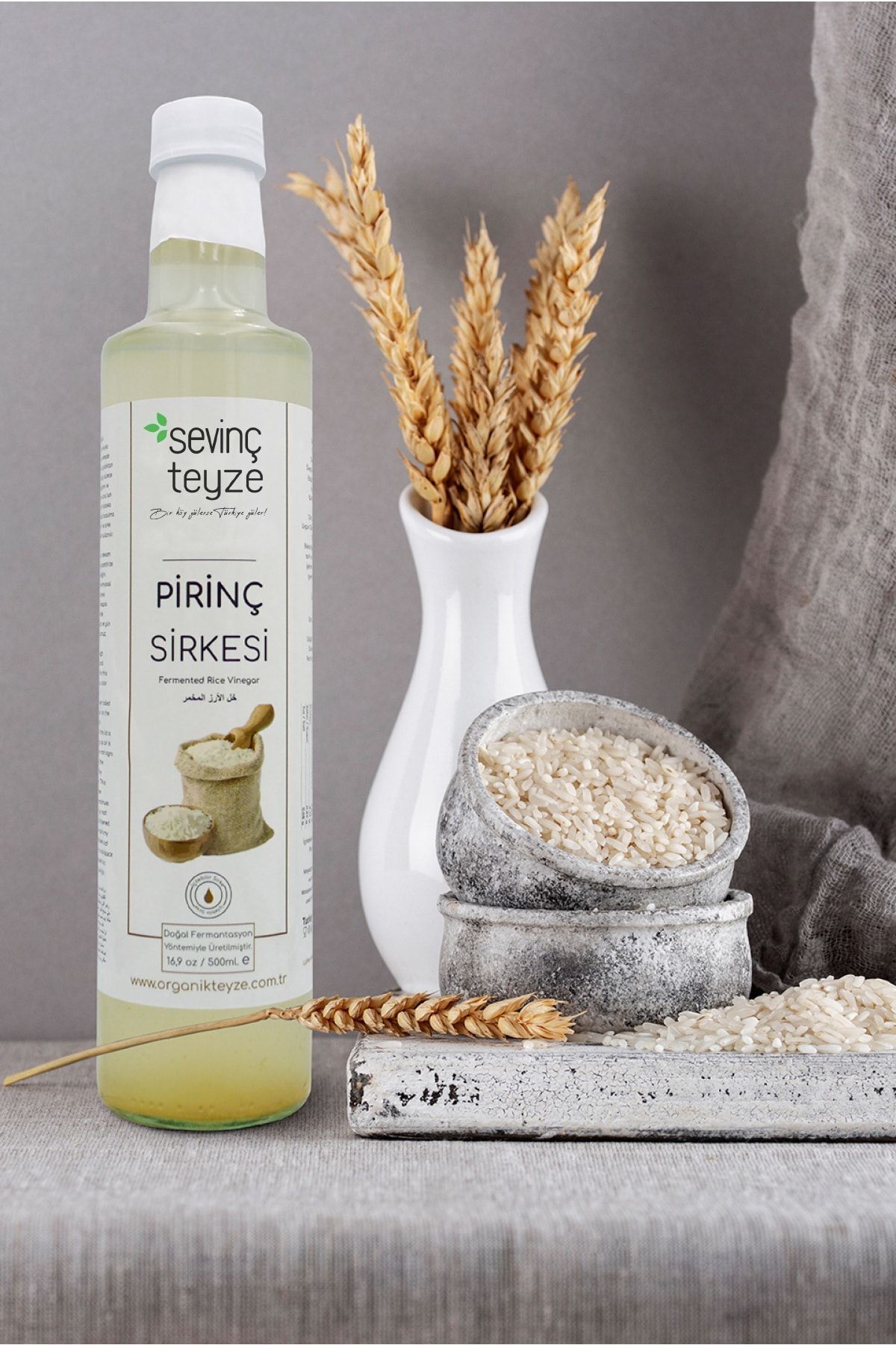 Sevinç Teyze Doğal Fermantasyon Pirinç Sirkesi, Rice Vinegar 500ml