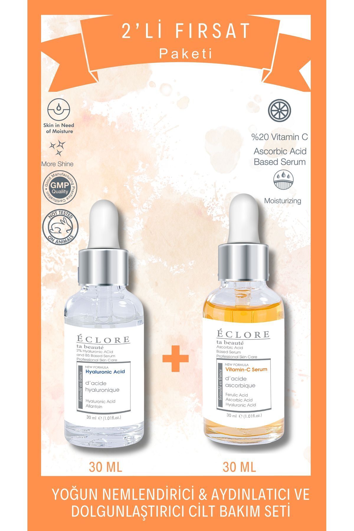 سرم پوست  Hyaluronik Asit + C Vitamin Serum