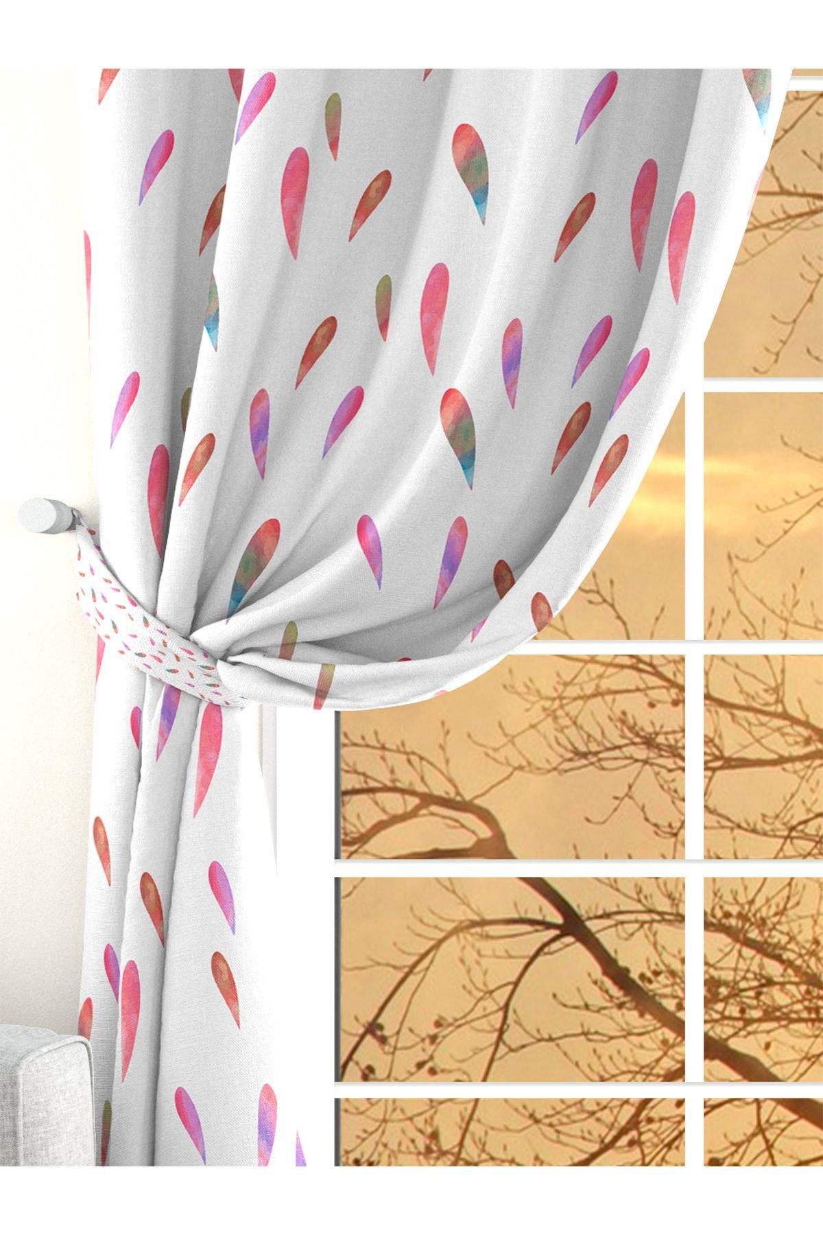 Drop, Velvet Fabric Digital Printed Double Wing Children's Background Curtain