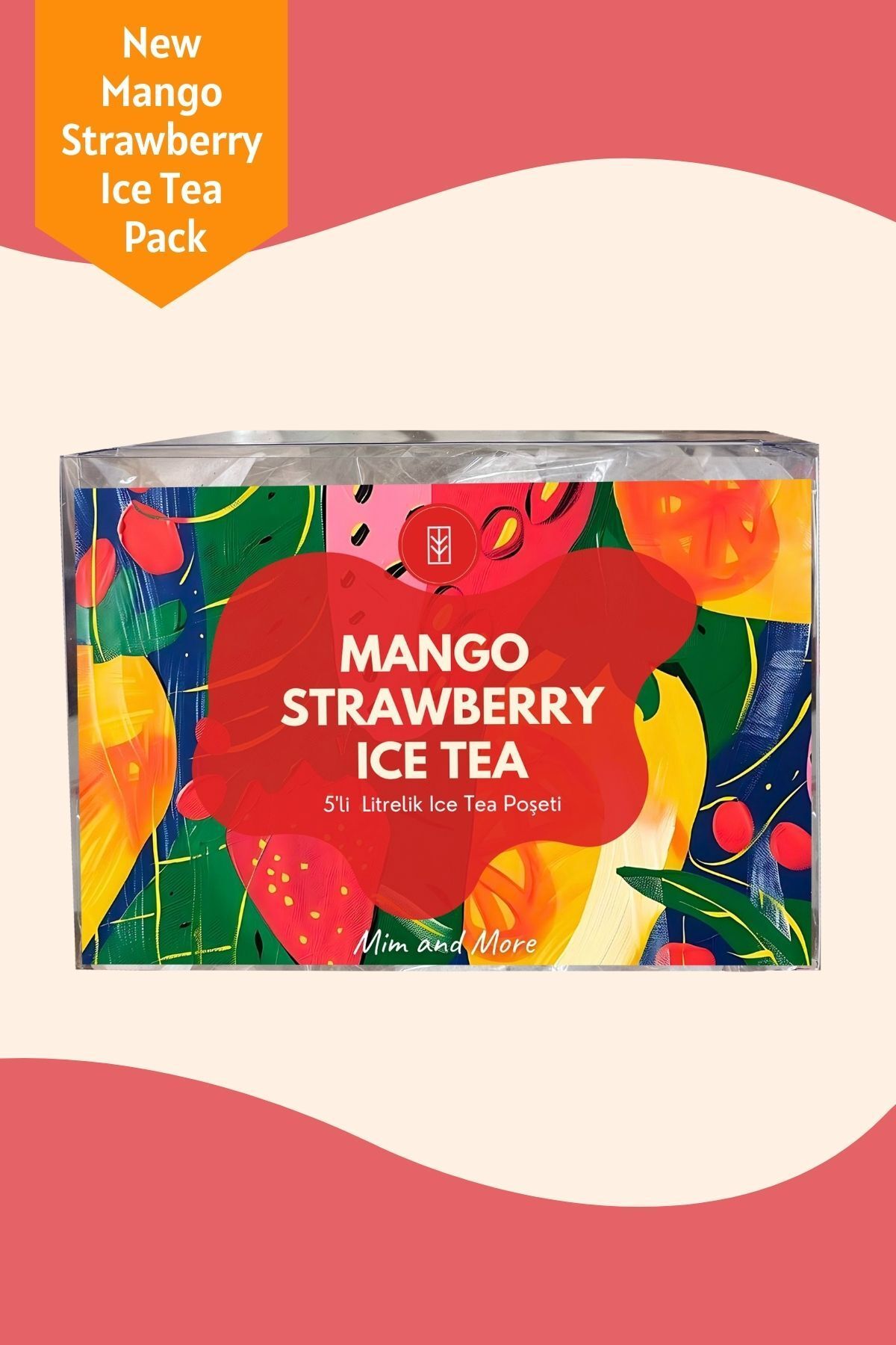 Mim and More Mango&strawberry Ice Tea Pack - Soğuk Çay Paketi, 5x20 gr