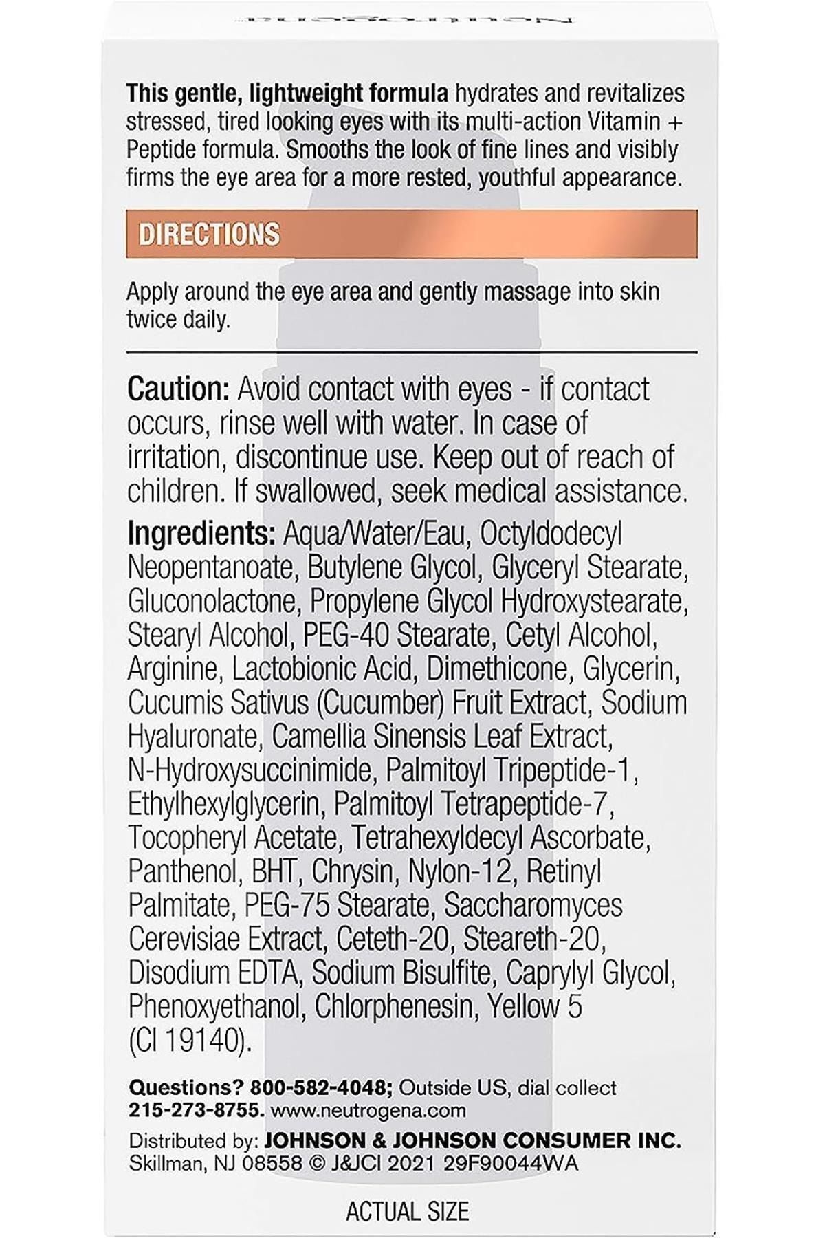Neutrogena-Peptide Multi Action Unscented Eye Cream 15GR 3