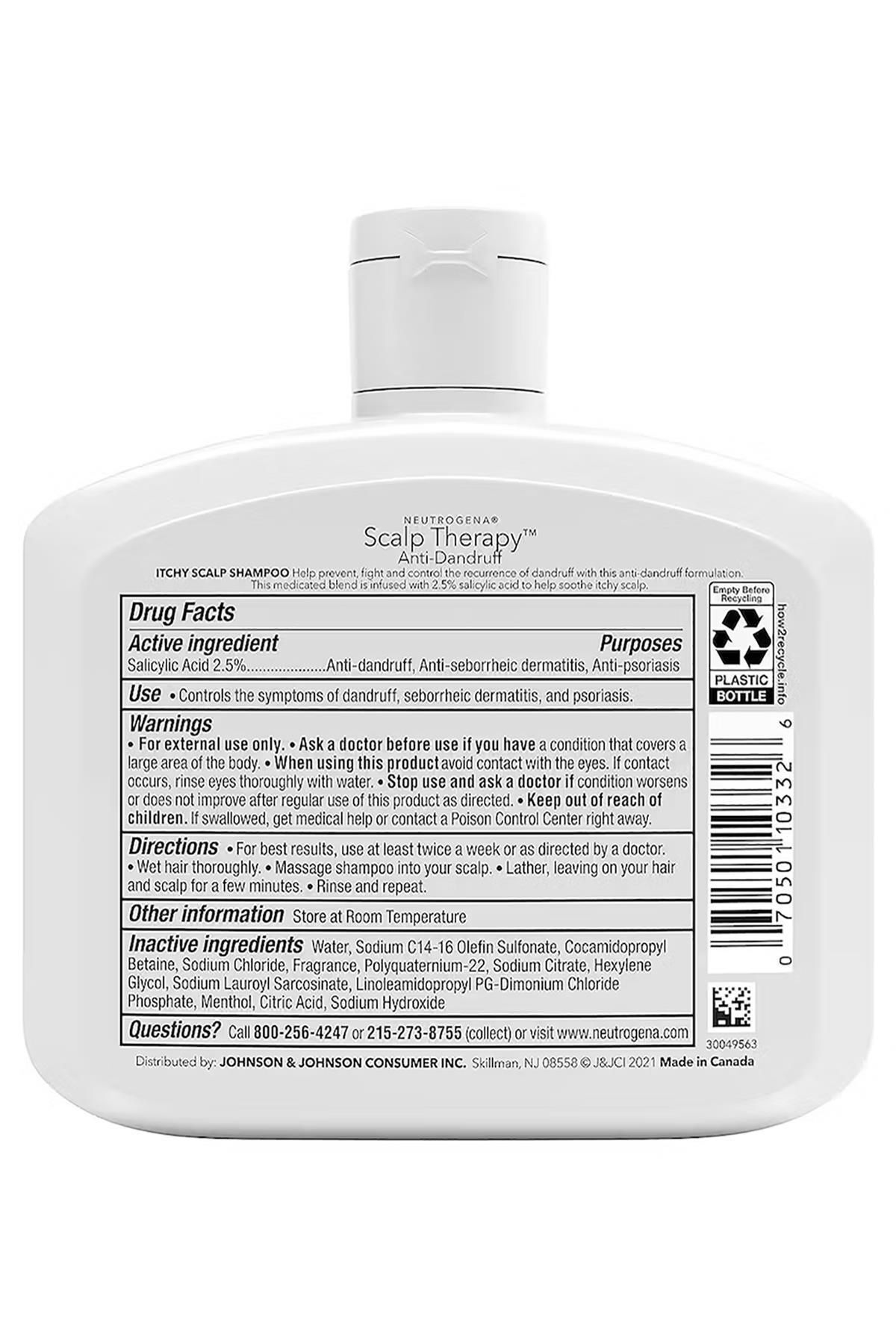 Neutrogena-Item 354ML - Scalp Therapy Itchy Scalp Anti-Dandruff Shampoo 2